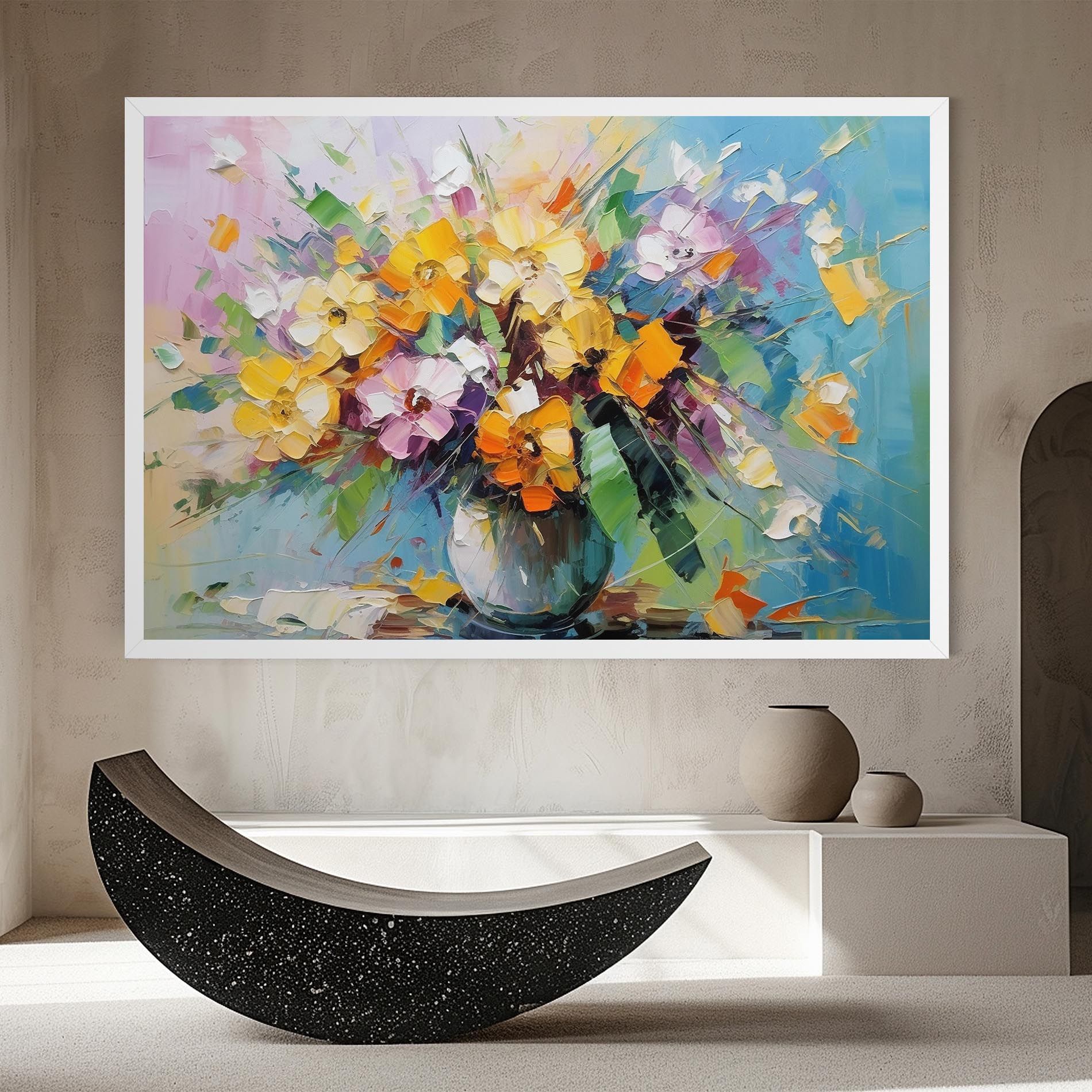 Colorfull Flowers Painting mockup 8