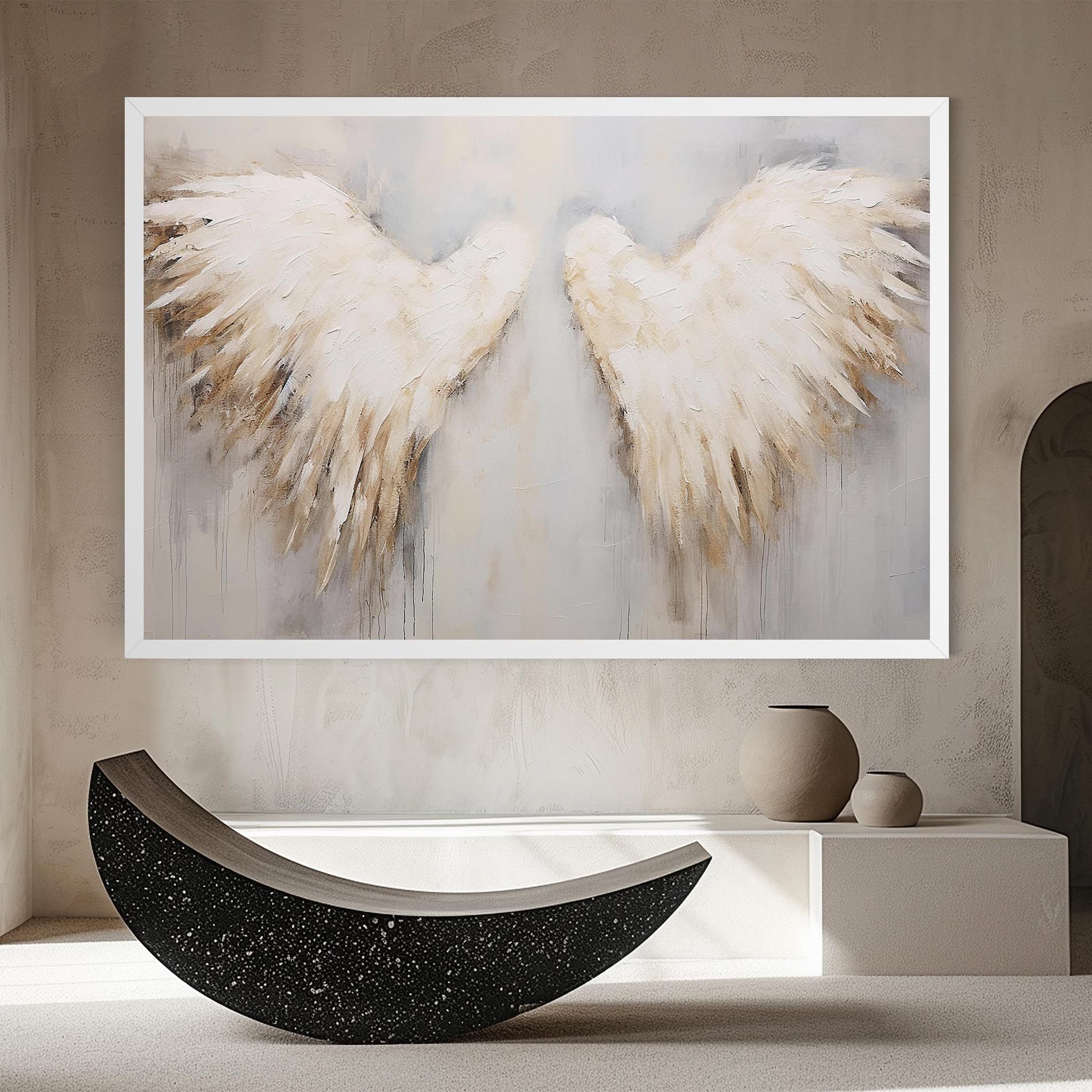 Cream White Wings mockup 8