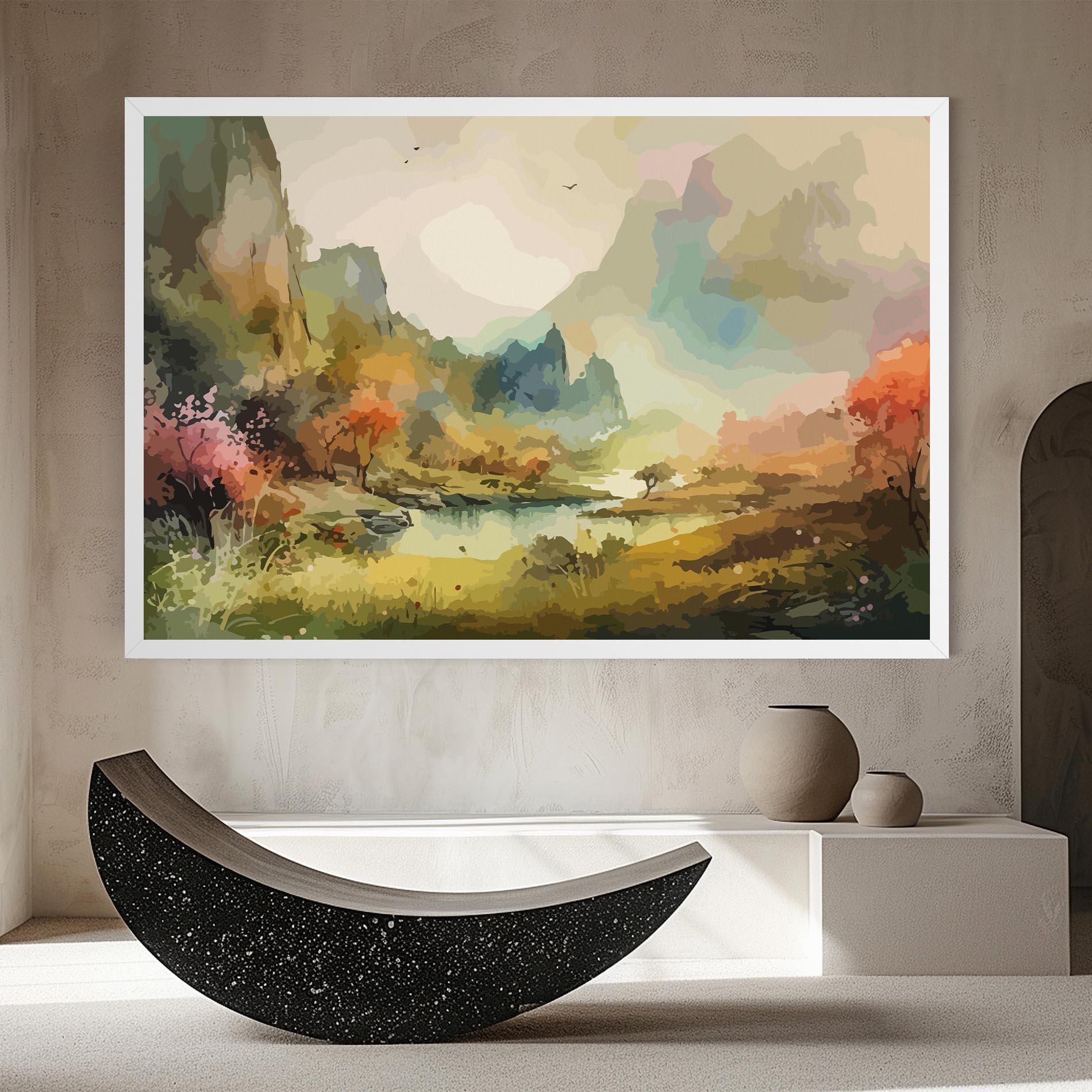 Leinwandbild Nature Painting mockup 8