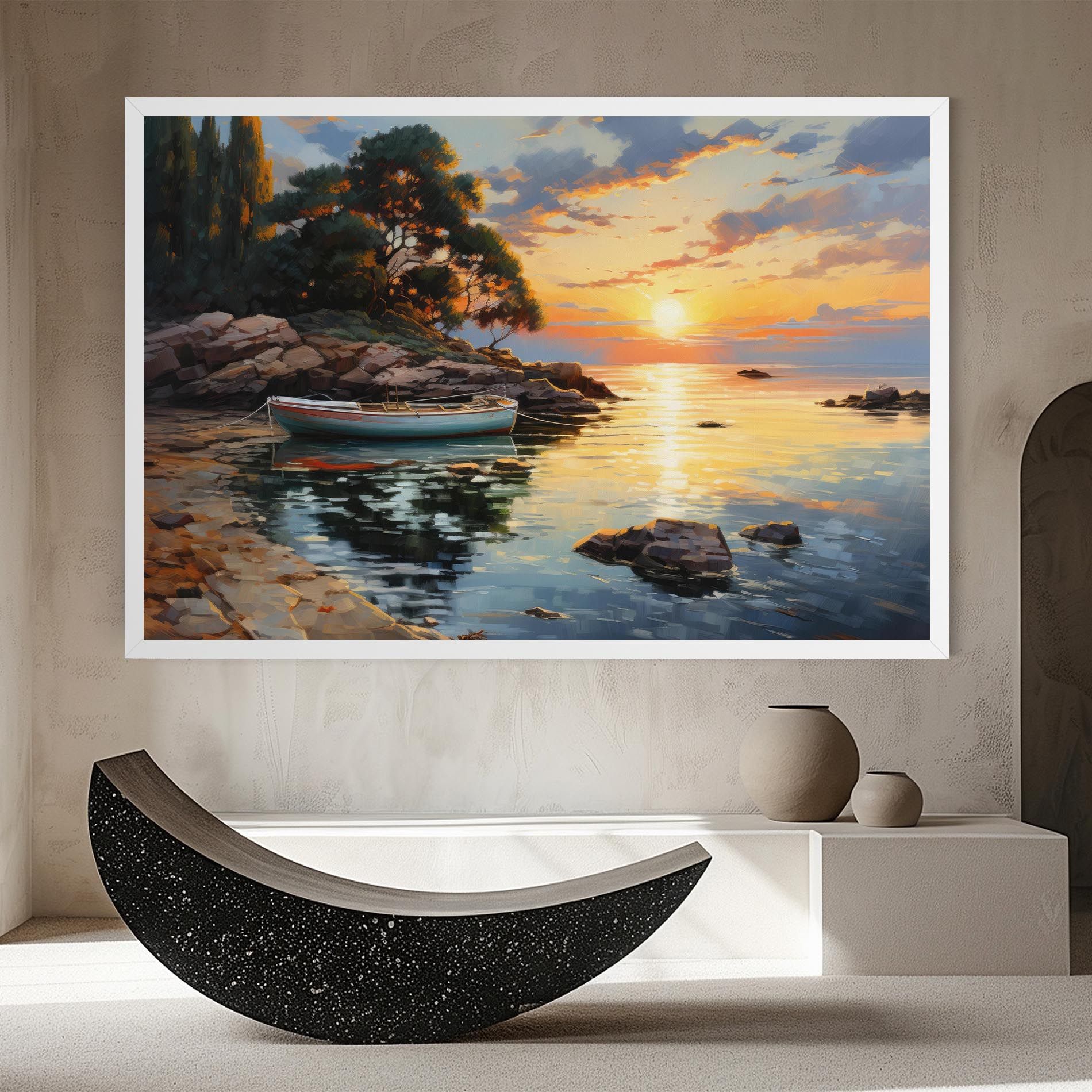 Sunset Sea Art mockup 8