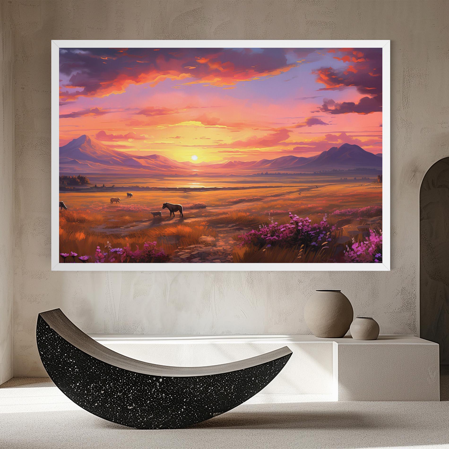 Leinwandbild Wild Horses Art mockup 8