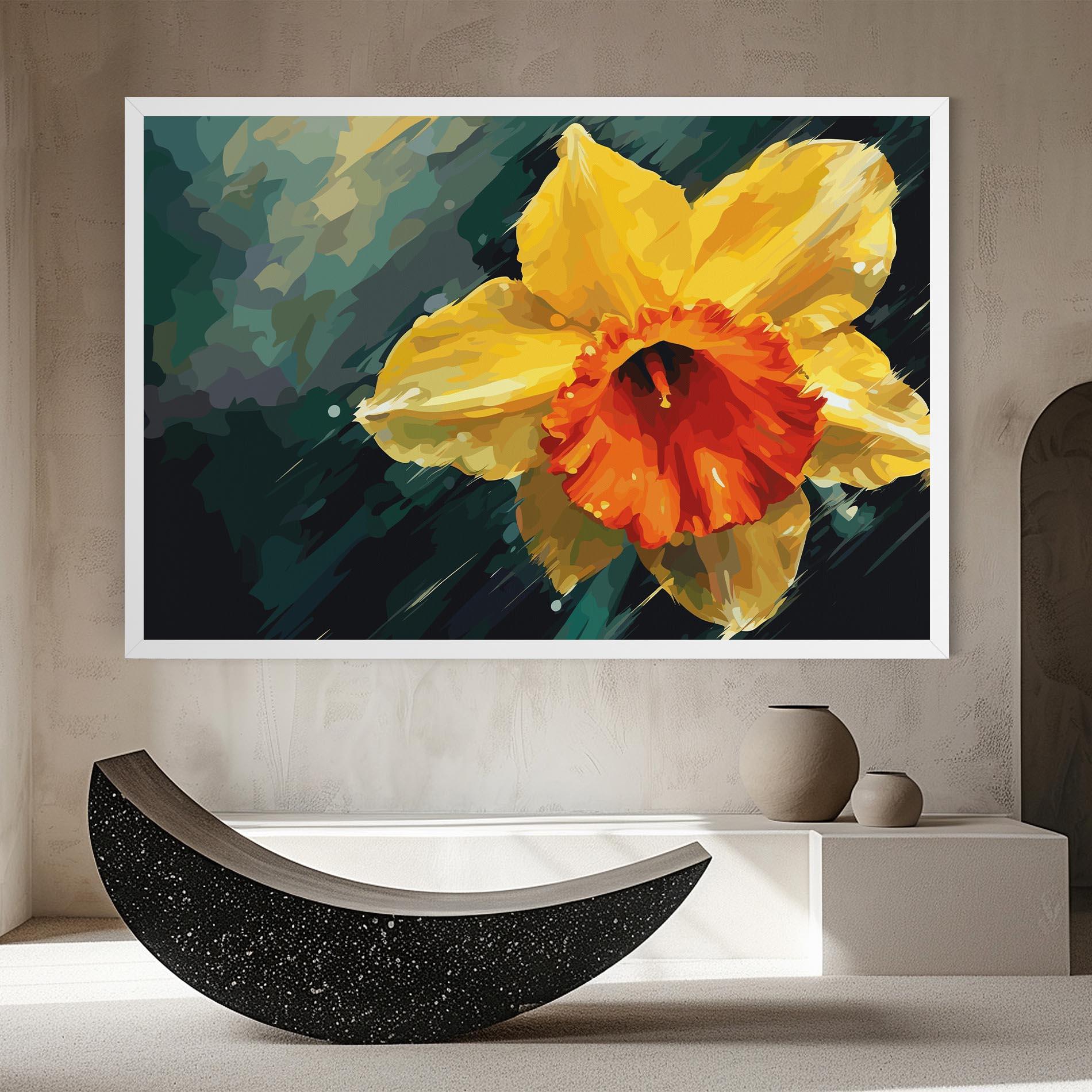 Leinwandbild Yellow Flower Art mockup 8