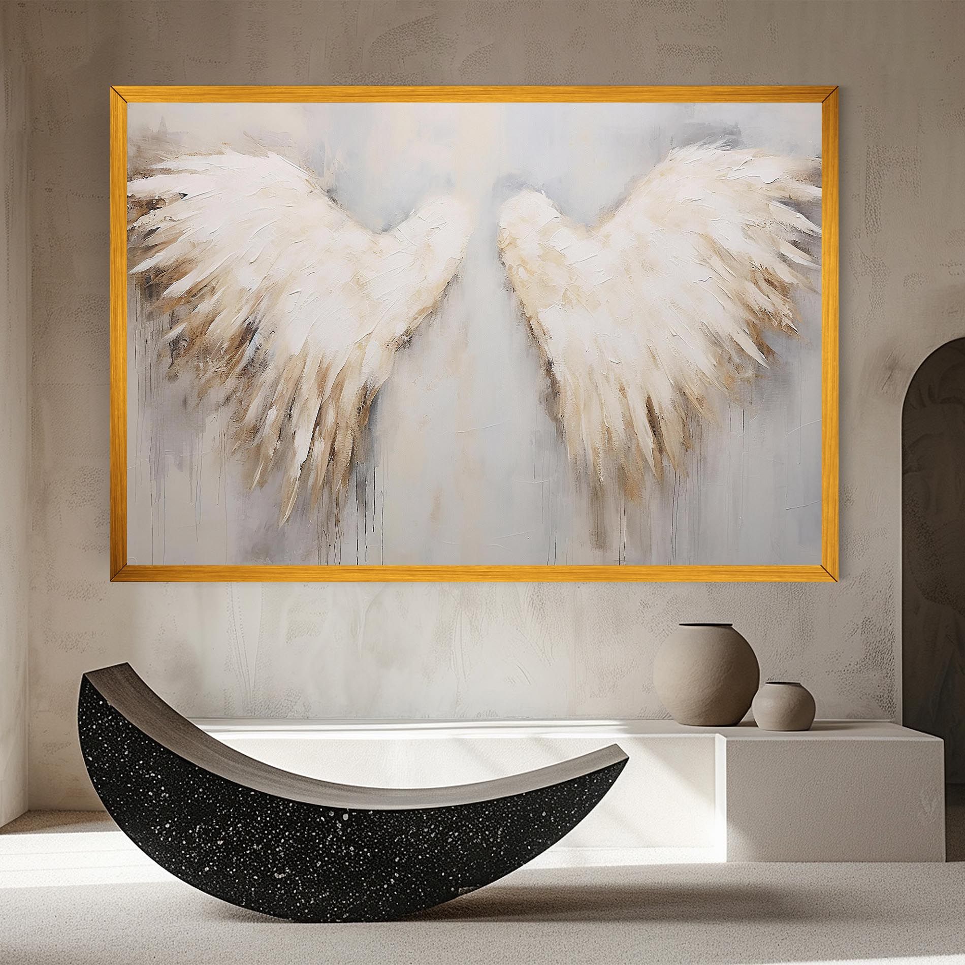 Cream White Wings mockup 8