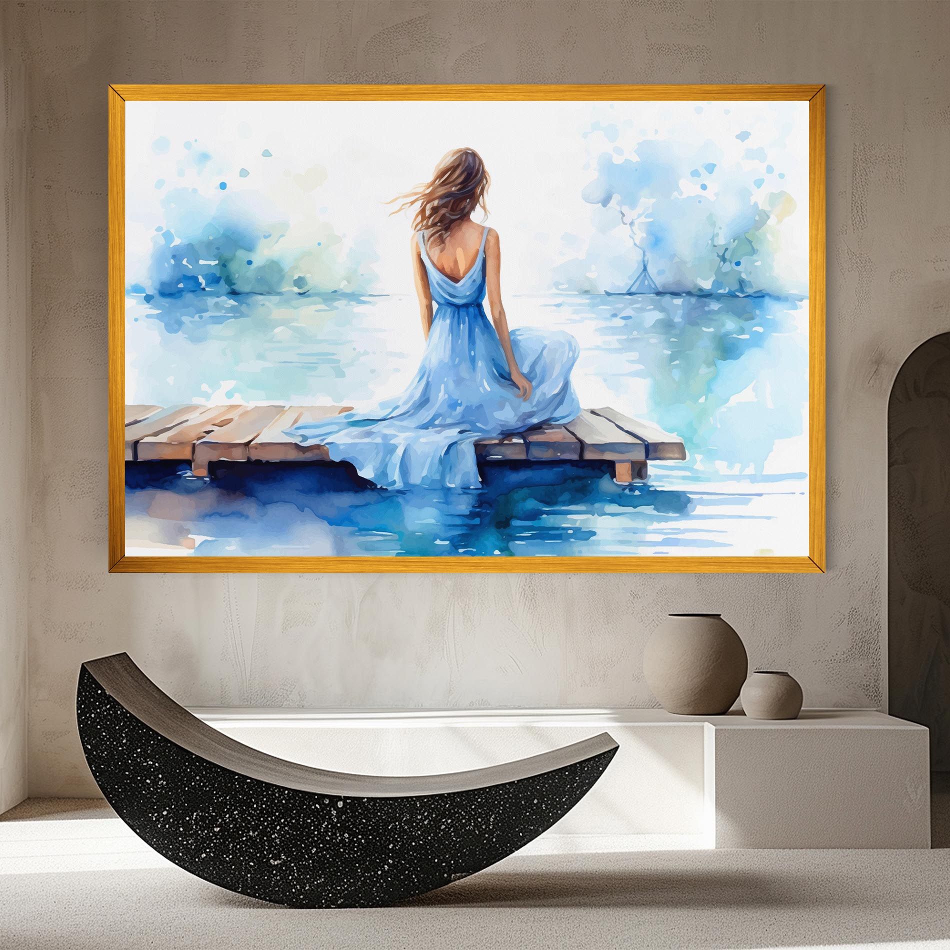 Lake Blue Woman mockup 8