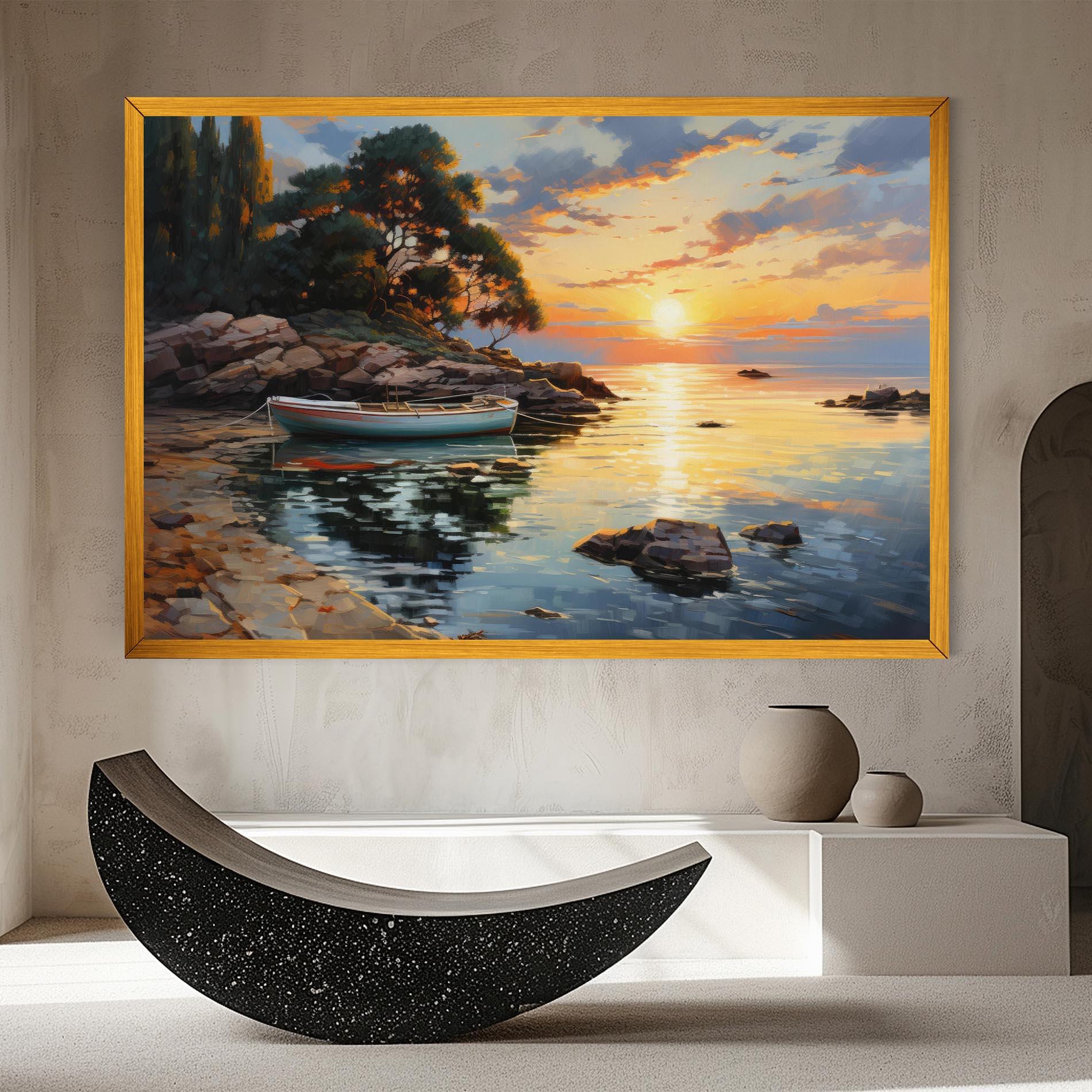 Leinwandbild Sunset Sea Art mockup 8