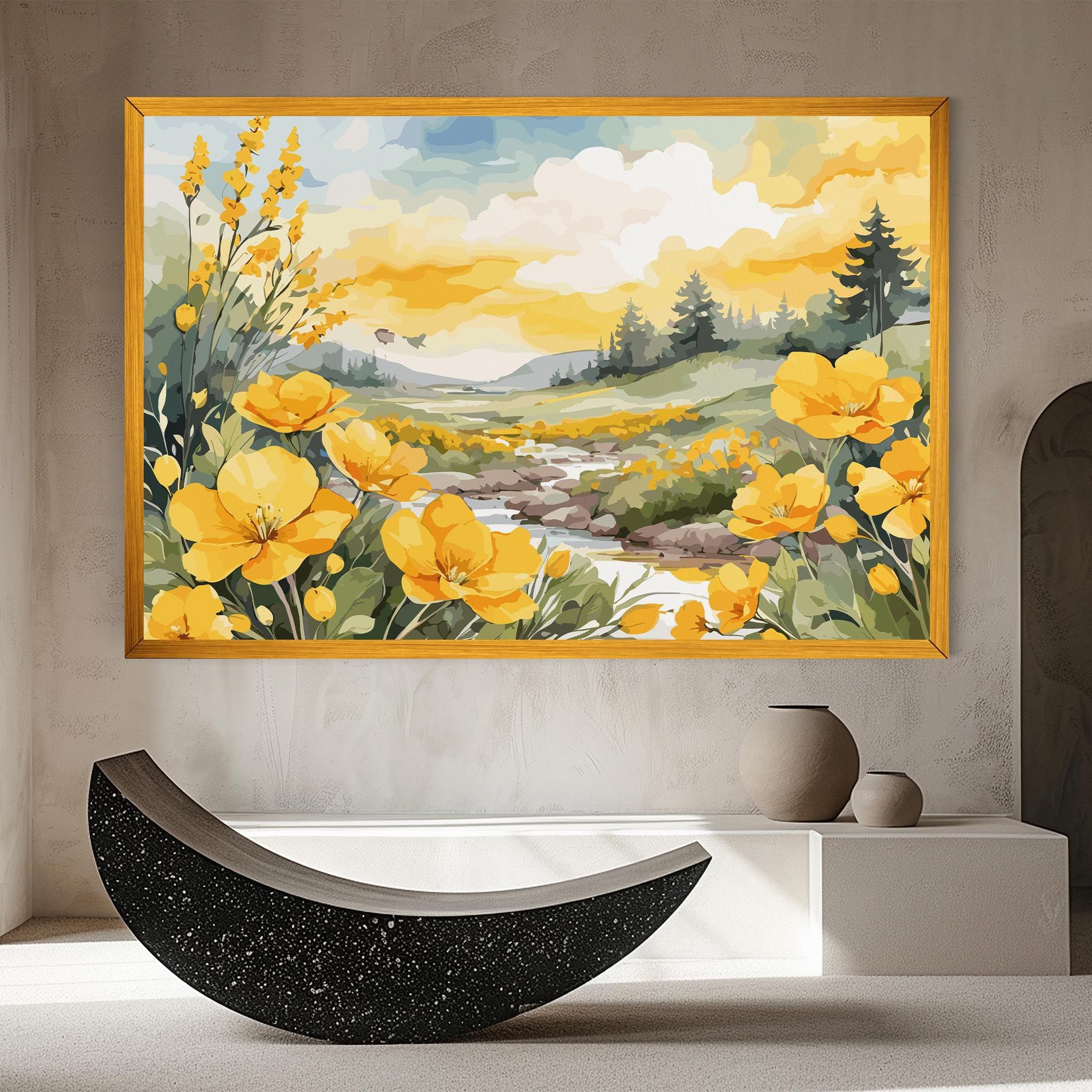 Yellow View Flower mockup 8