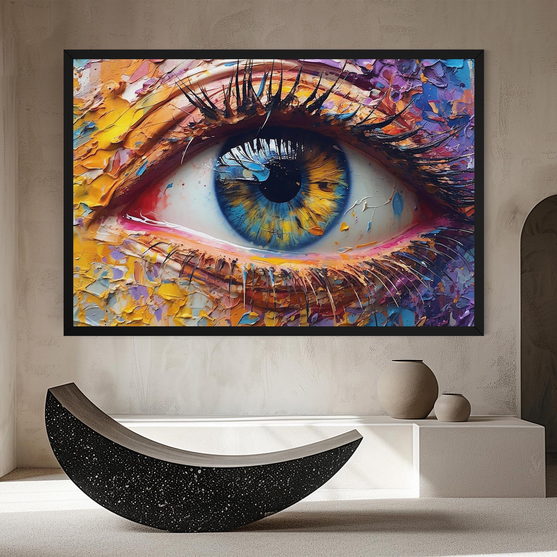 Leinwandbild Blue Eyes Art mockup 8