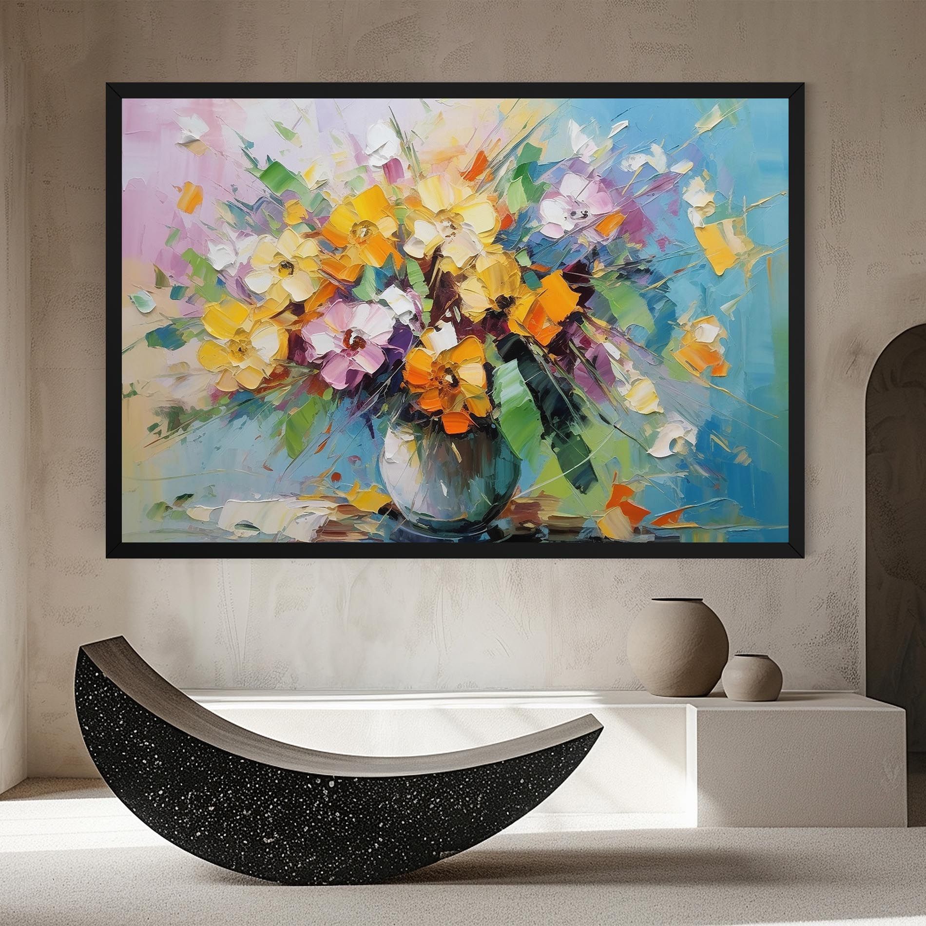 Colorfull Flowers Painting mockup 8