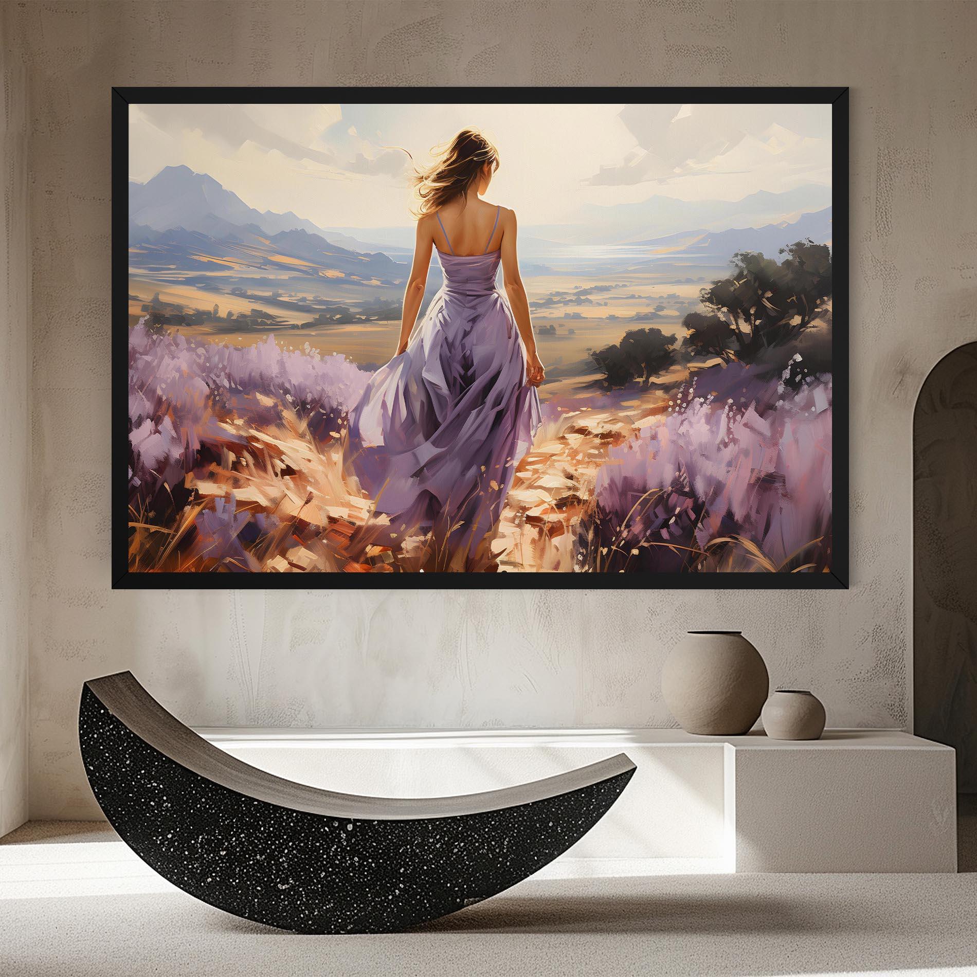 Leinwandbild Purple Dress Woman mockup 8