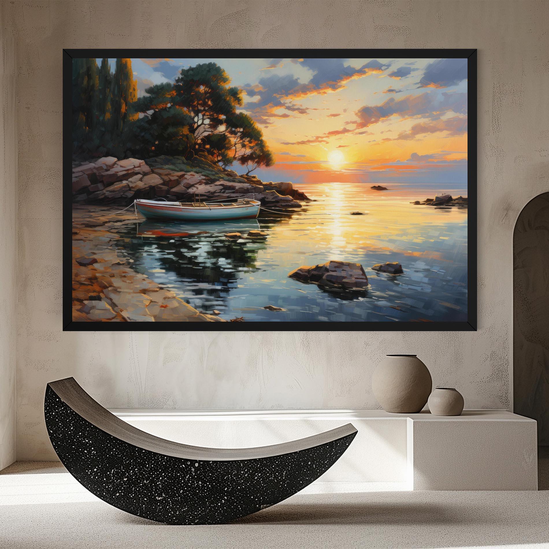 Leinwandbild Sunset Sea Art mockup 8