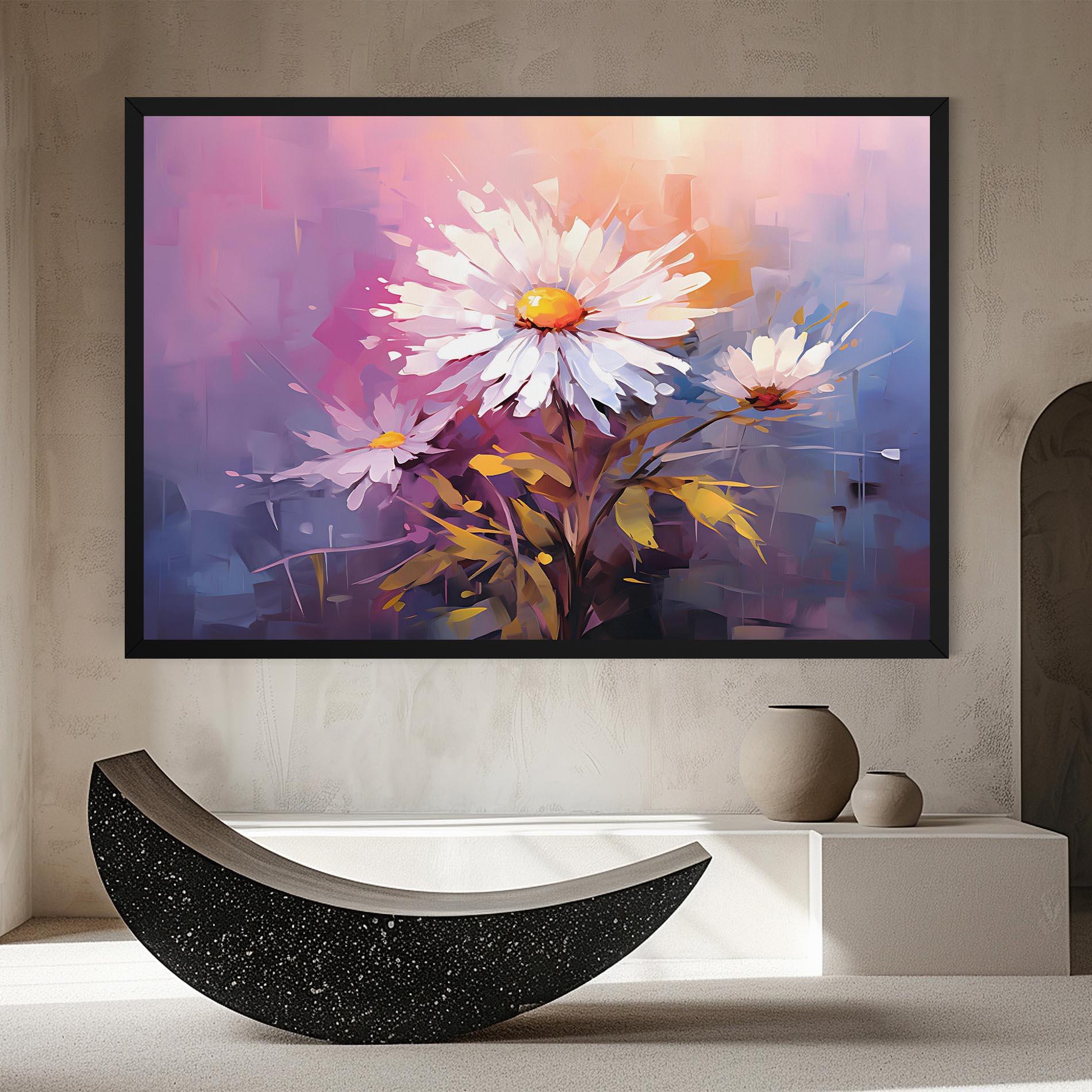 Leinwandbild White Flower On Purple mockup 8