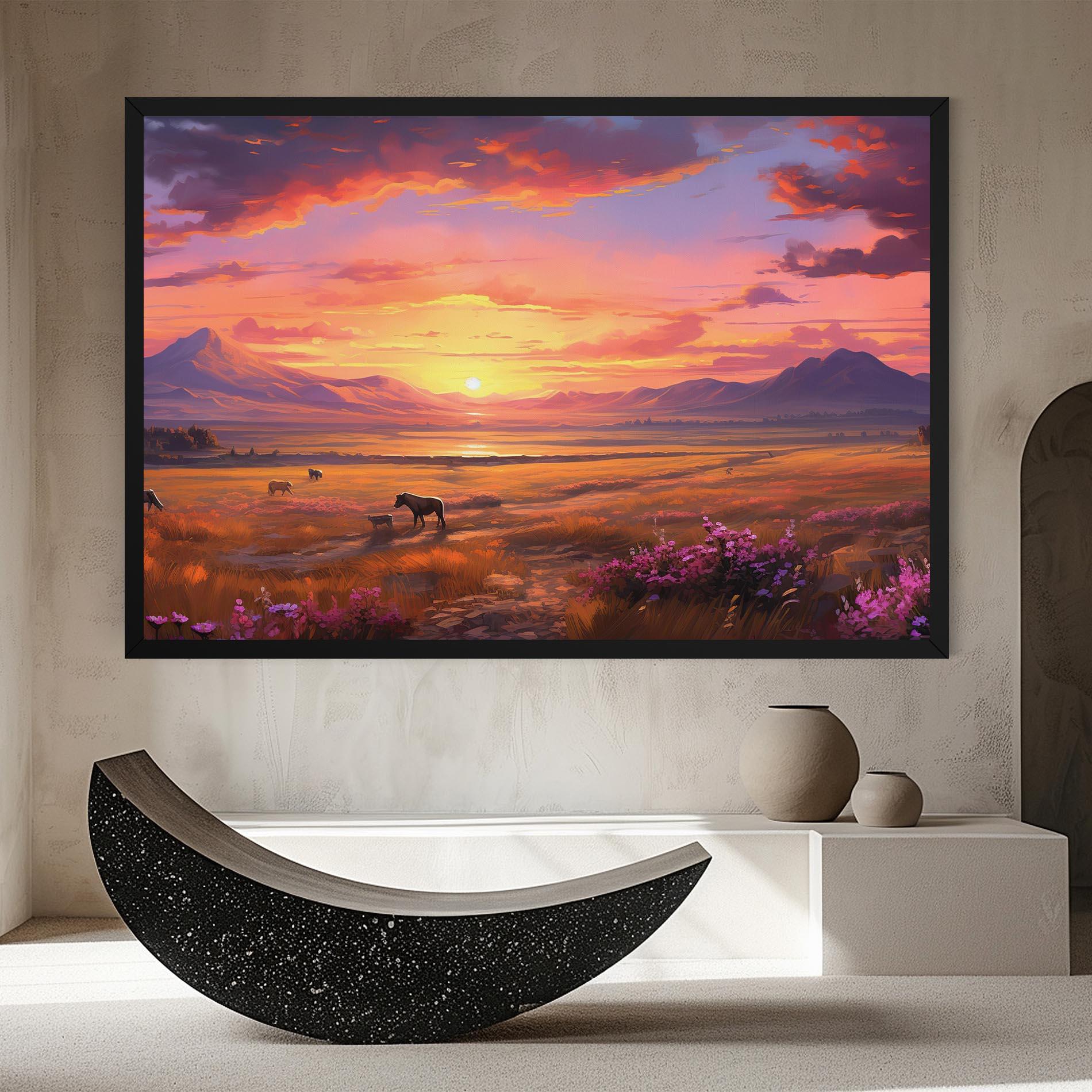 Leinwandbild Wild Horses Art mockup 8