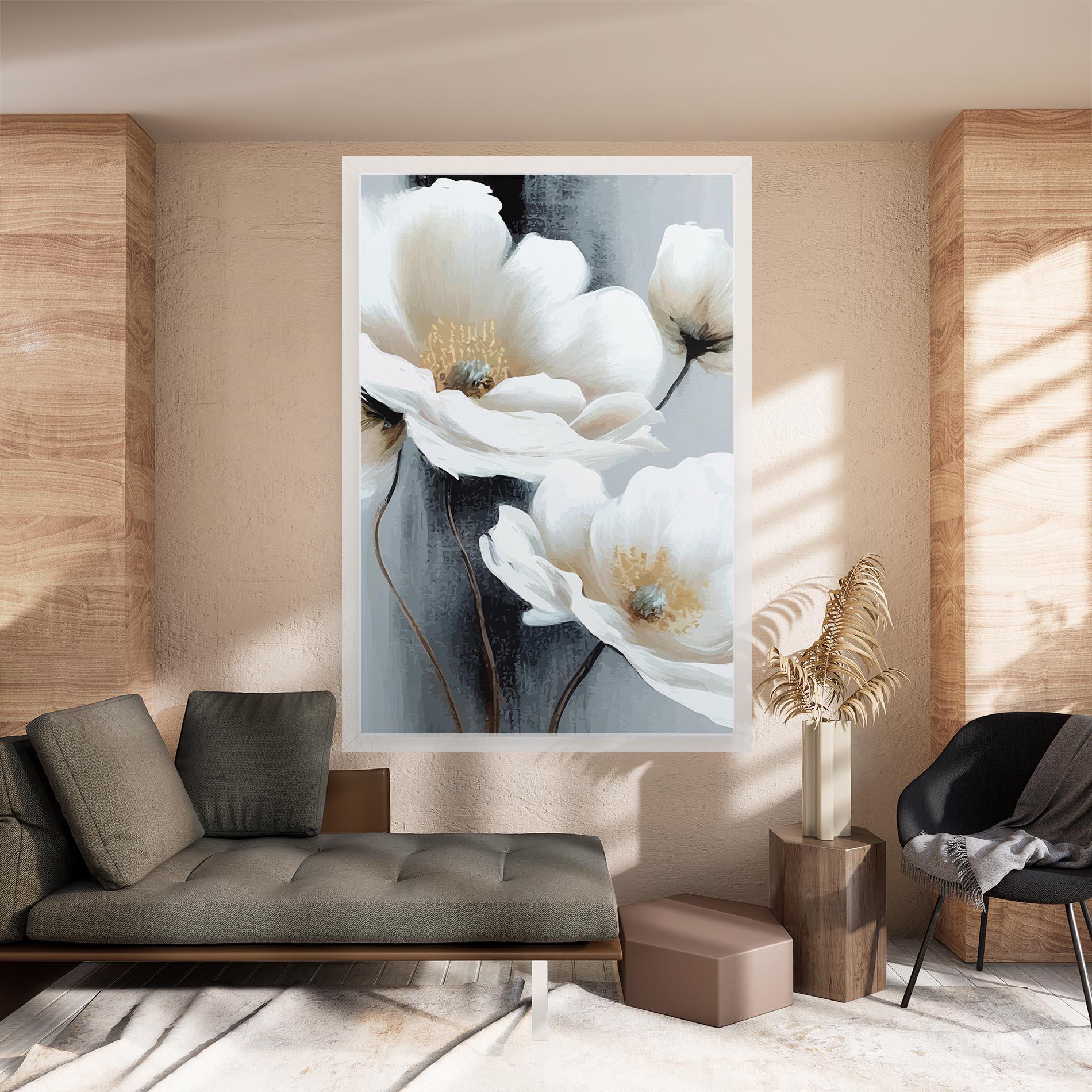 Leinwandbild Paint Texture Flower mockup 8