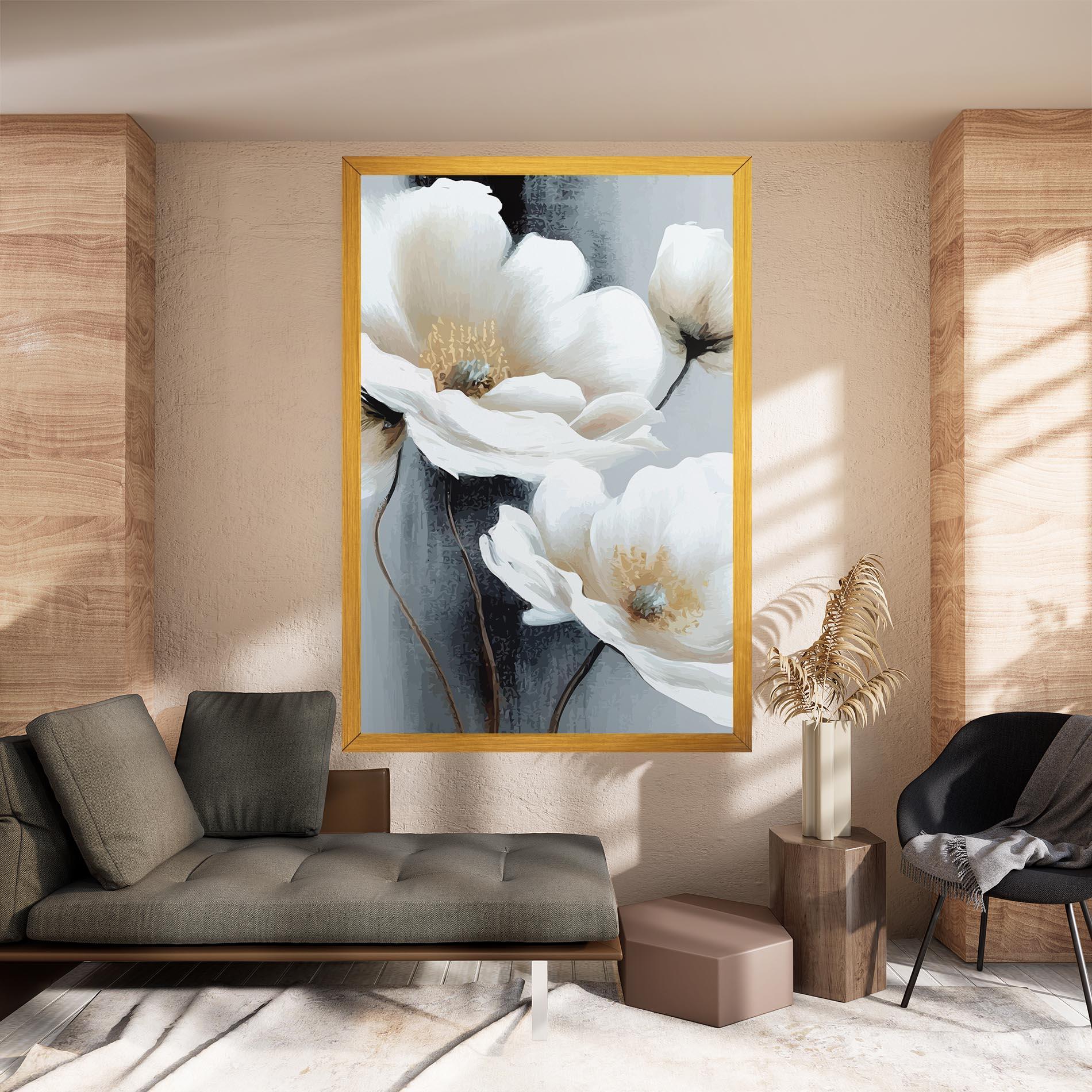 Leinwandbild Paint Texture Flower mockup 8