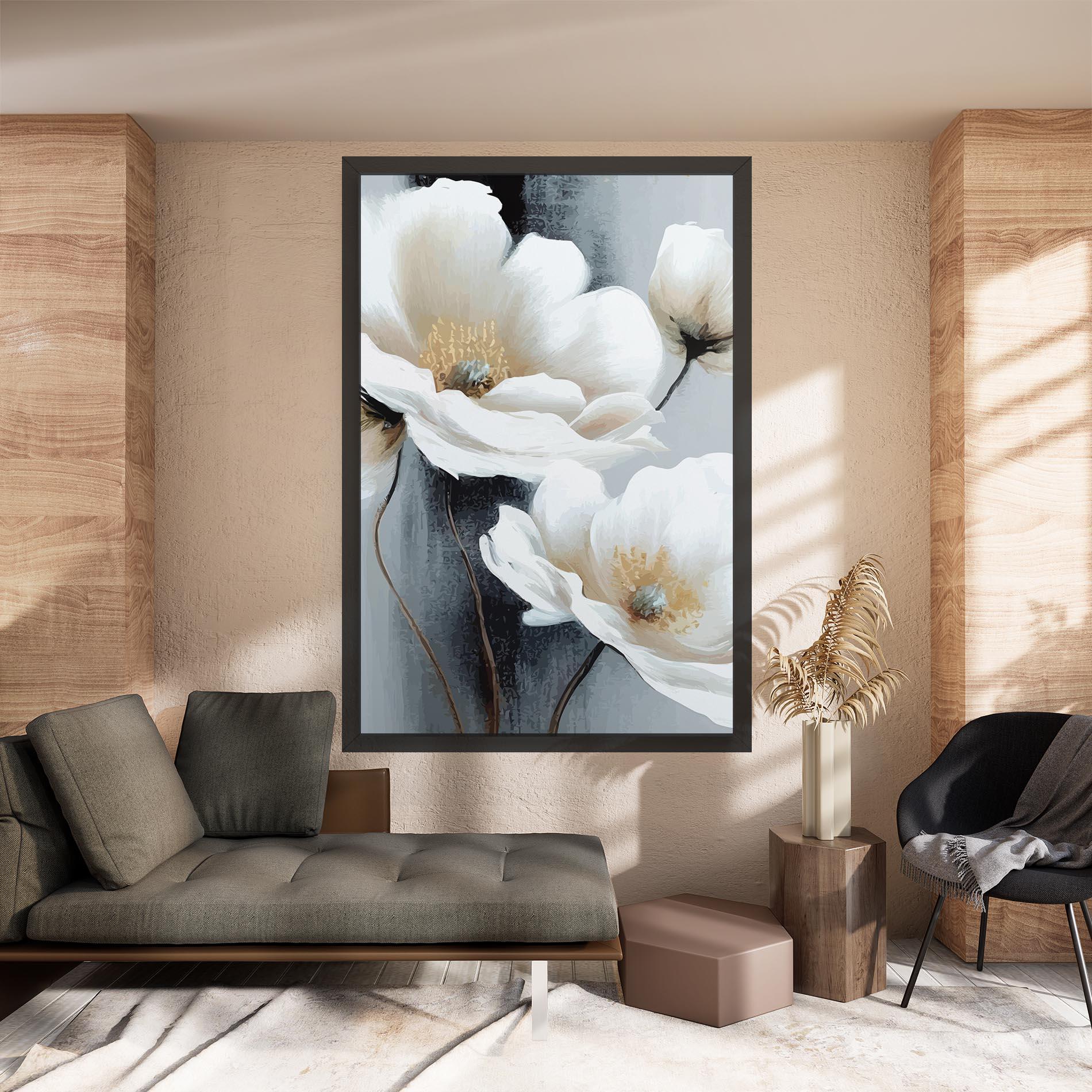 Leinwandbild Paint Texture Flower mockup 8