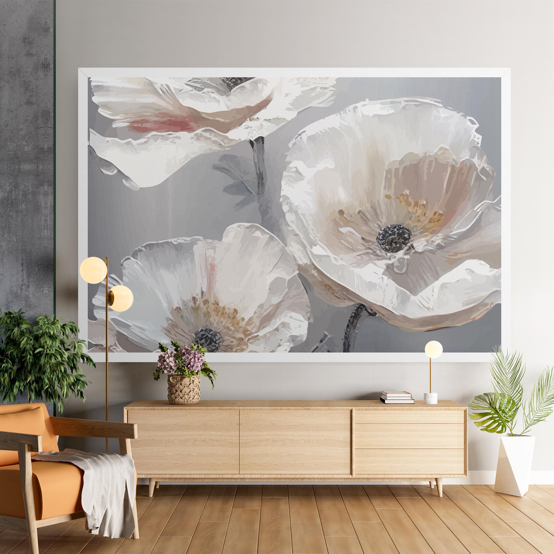 Leinwandbild Cream Mix Flower mockup 9