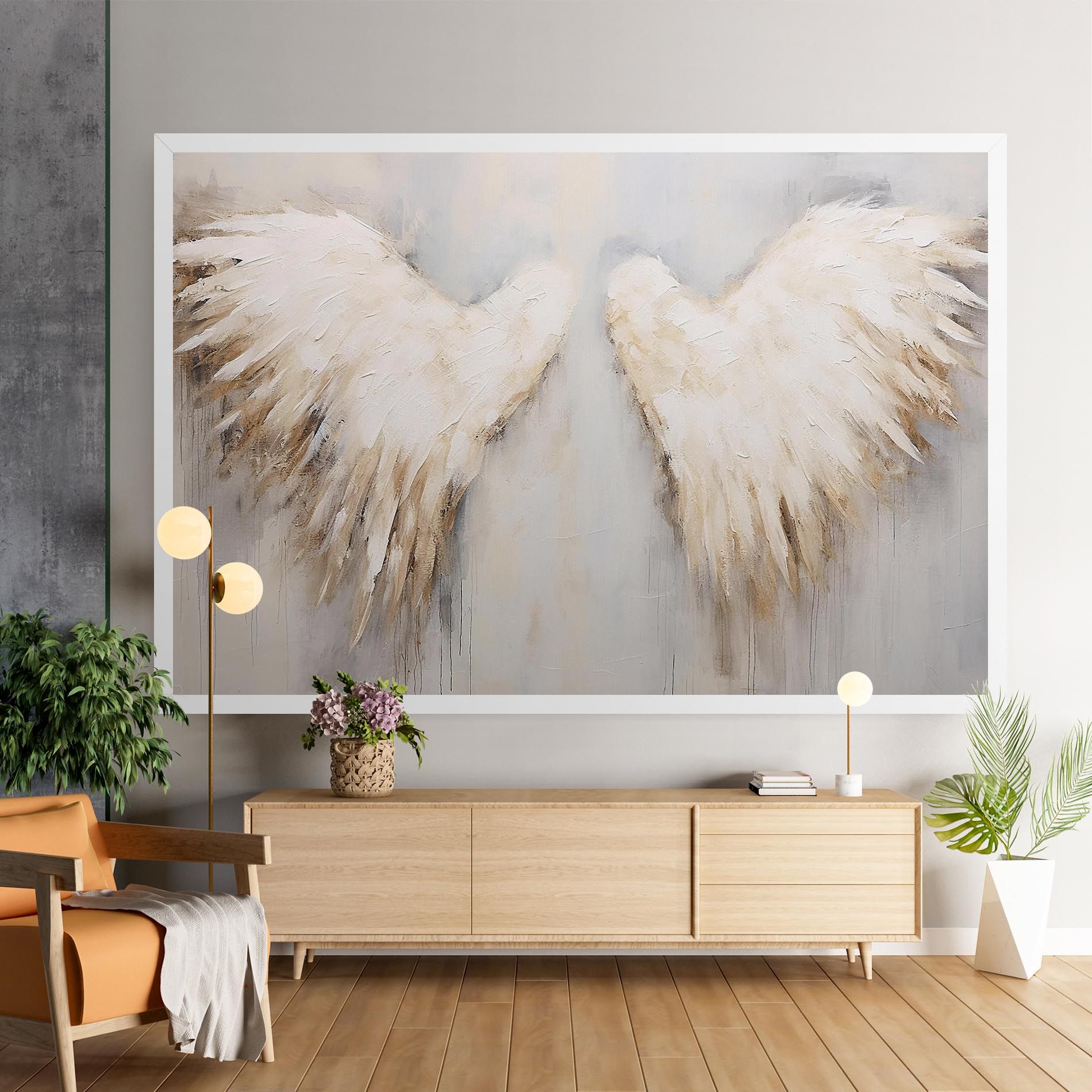 Cream White Wings mockup 9