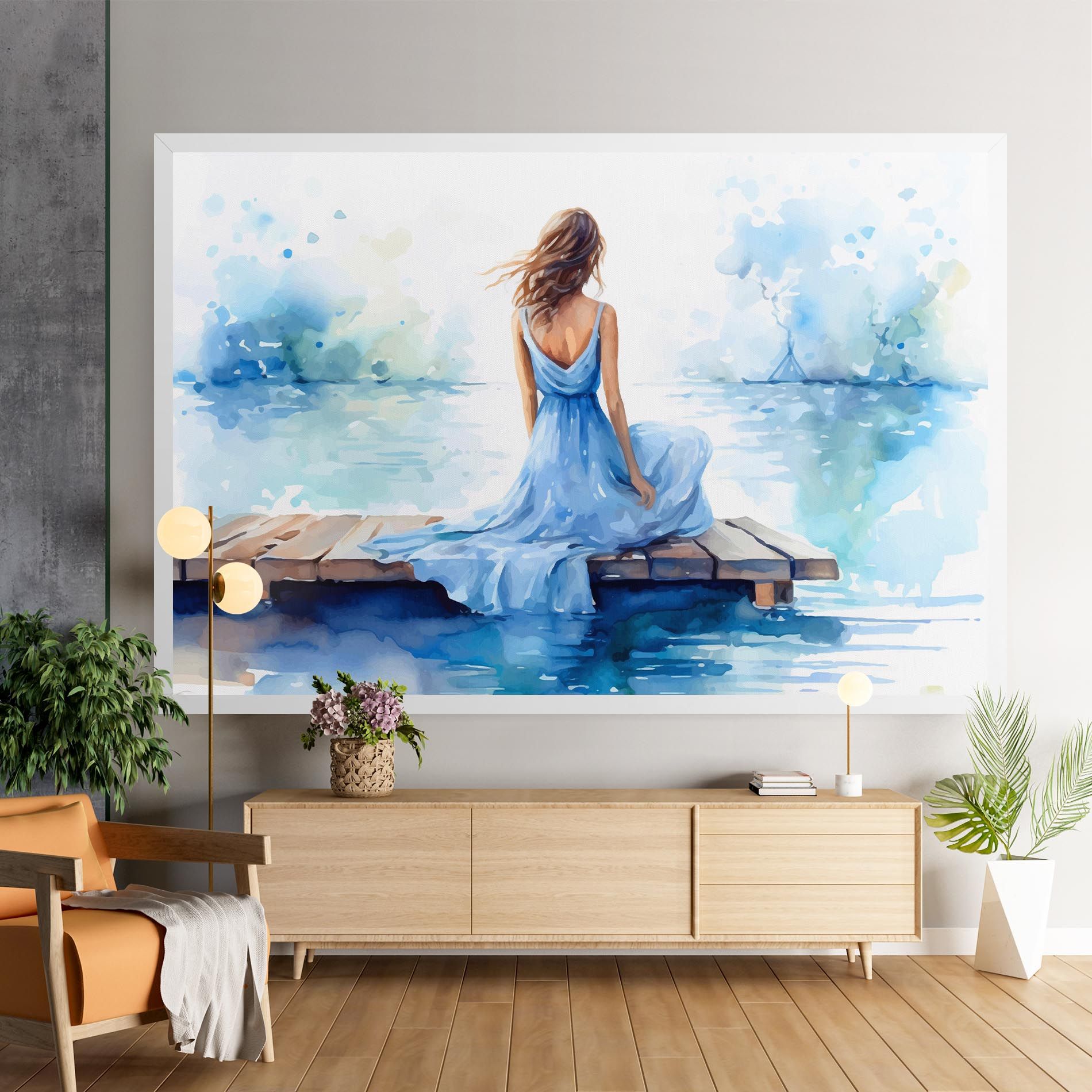 Lake Blue Woman mockup 9