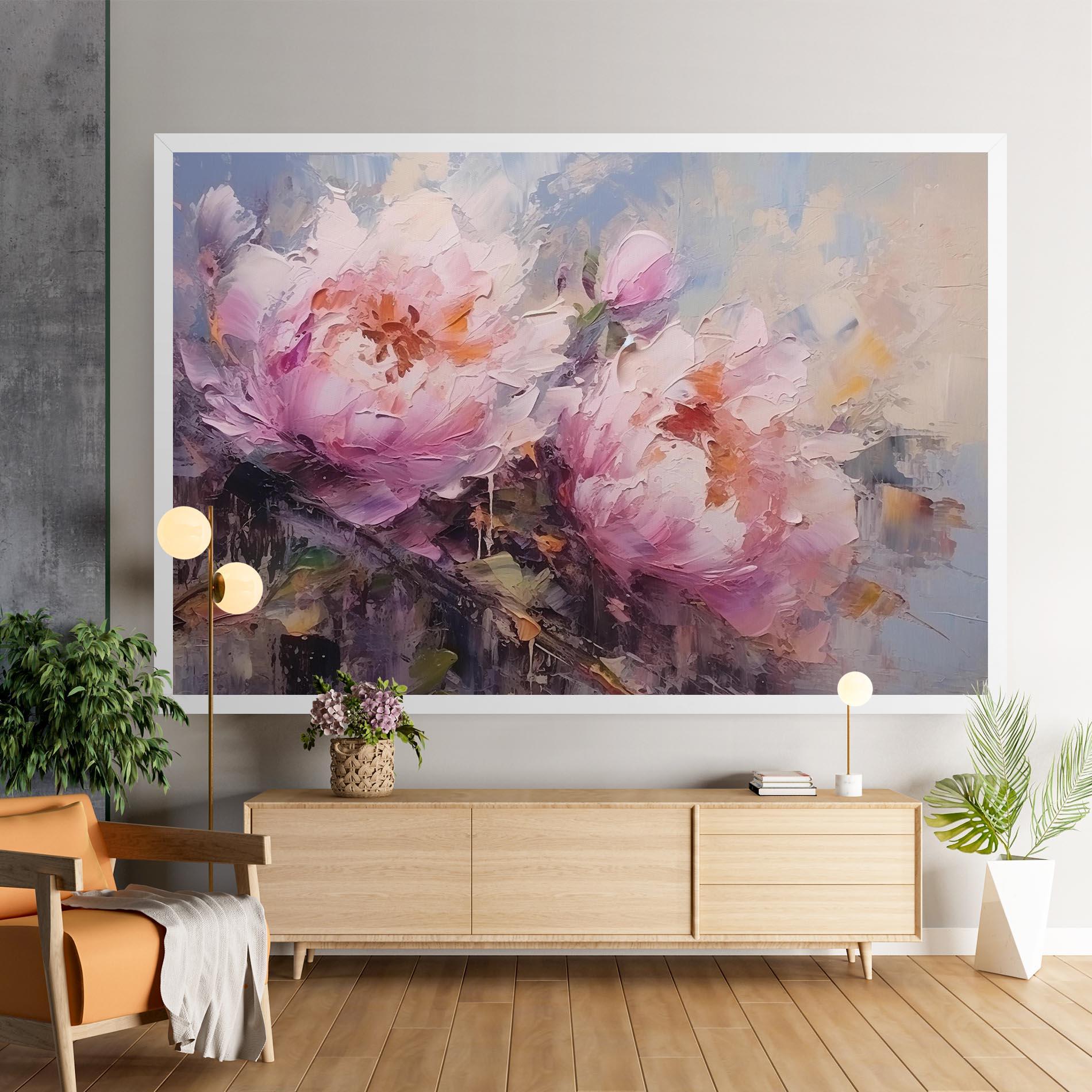 Leinwandbild Peony Art mockup 9