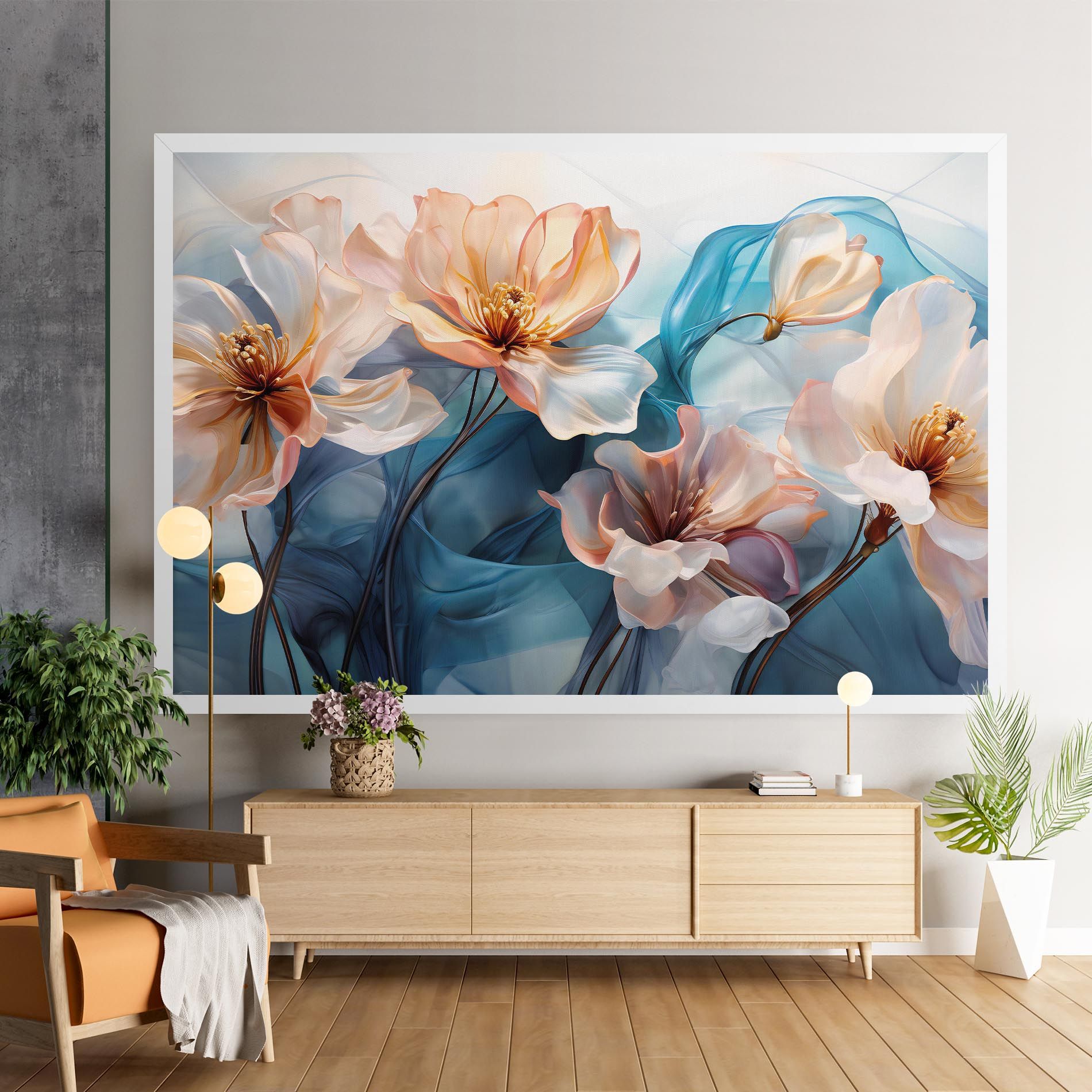 Pink Flowers Floating mockup 9