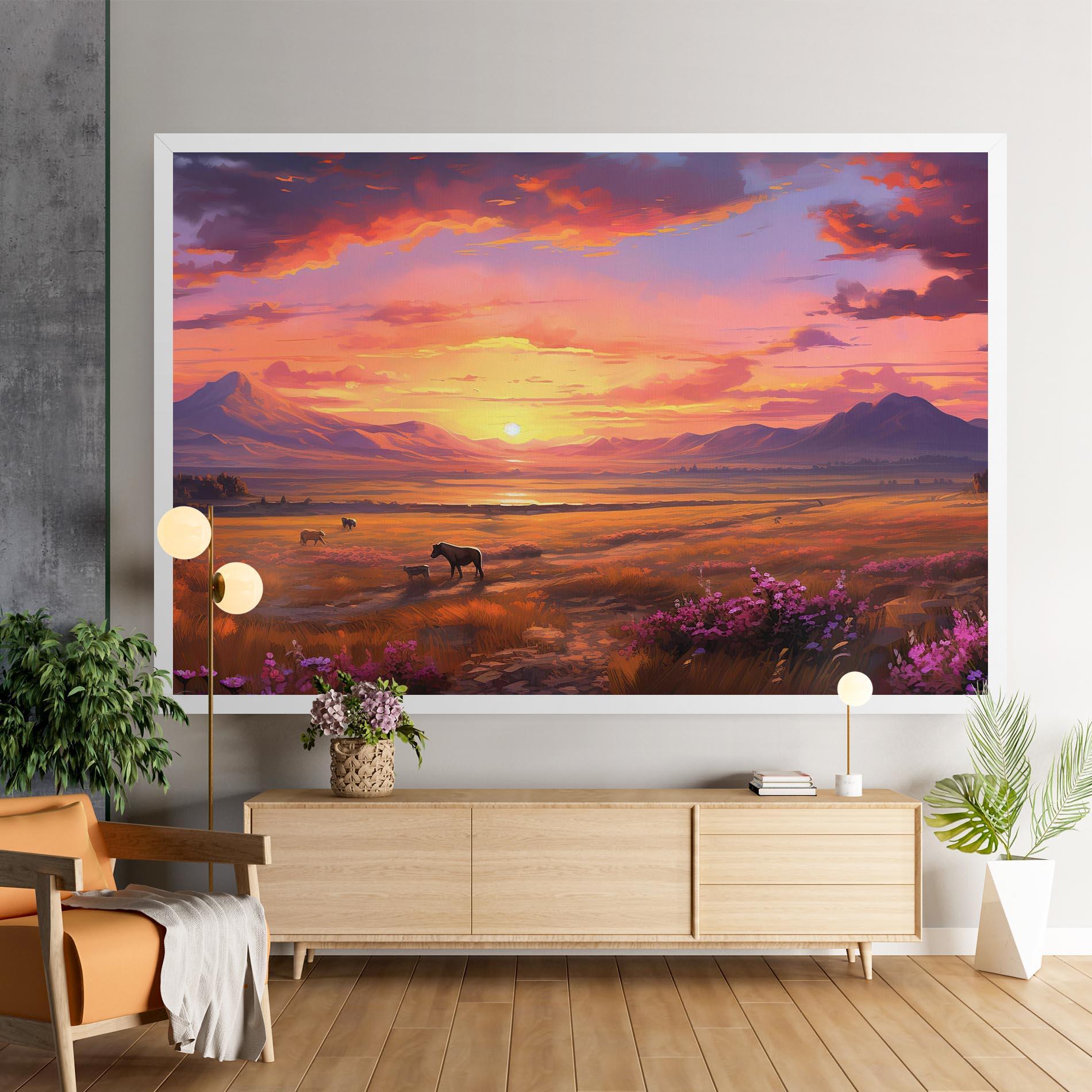 Leinwandbild Wild Horses Art mockup 9