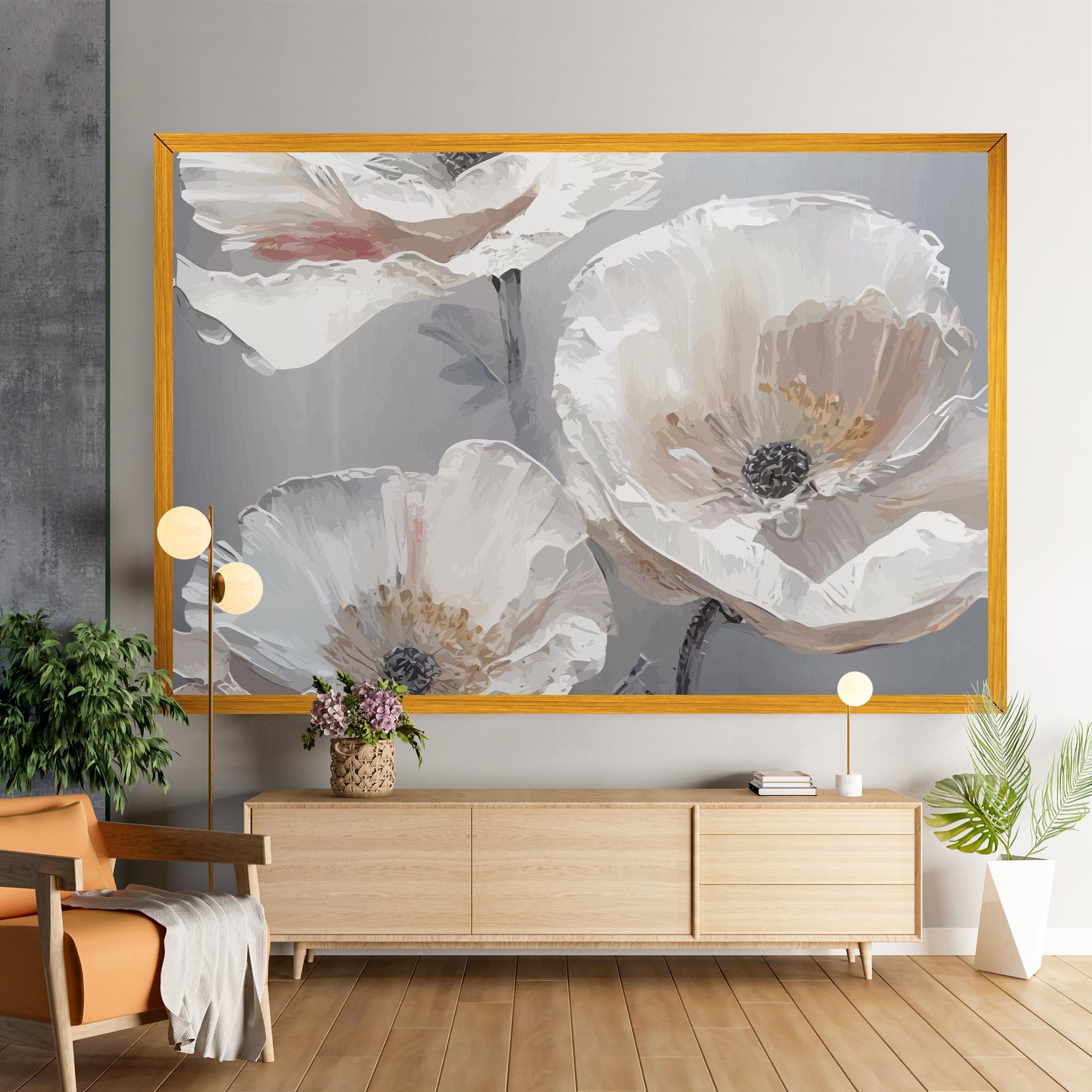 Leinwandbild Cream Mix Flower mockup 9