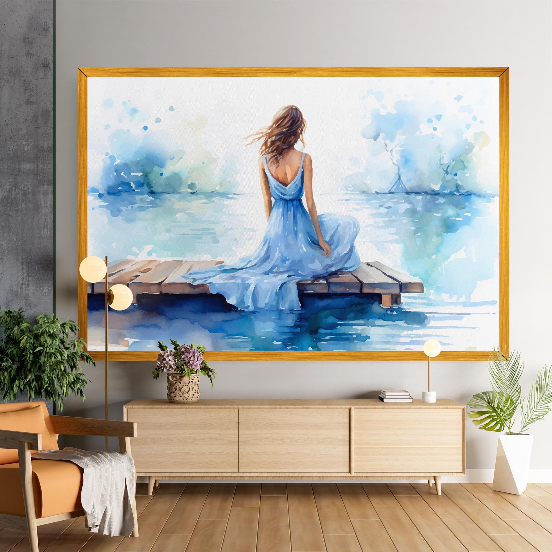 Lake Blue Woman mockup 9