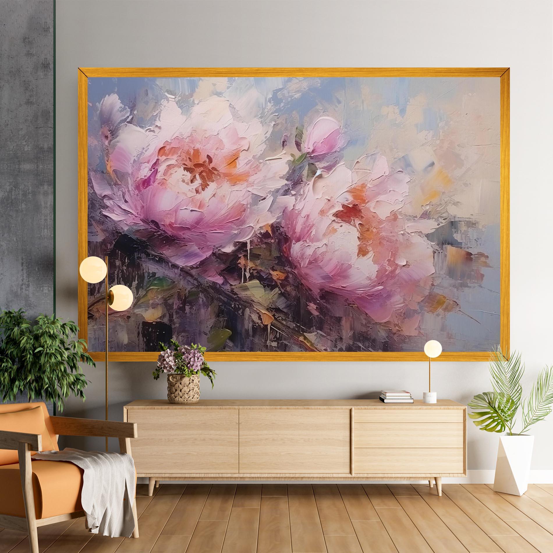 Leinwandbild Peony Art mockup 9