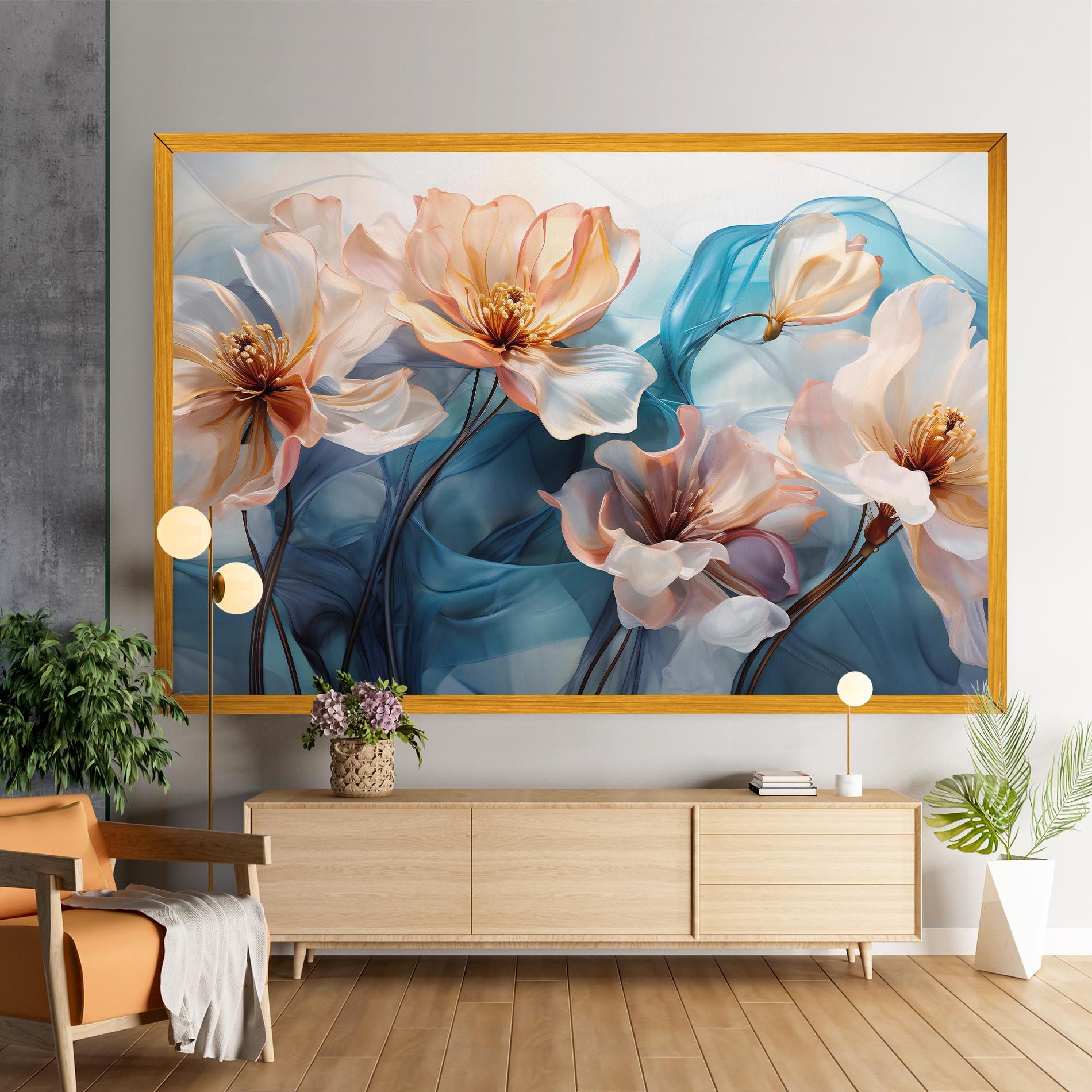 Pink Flowers Floating mockup 9