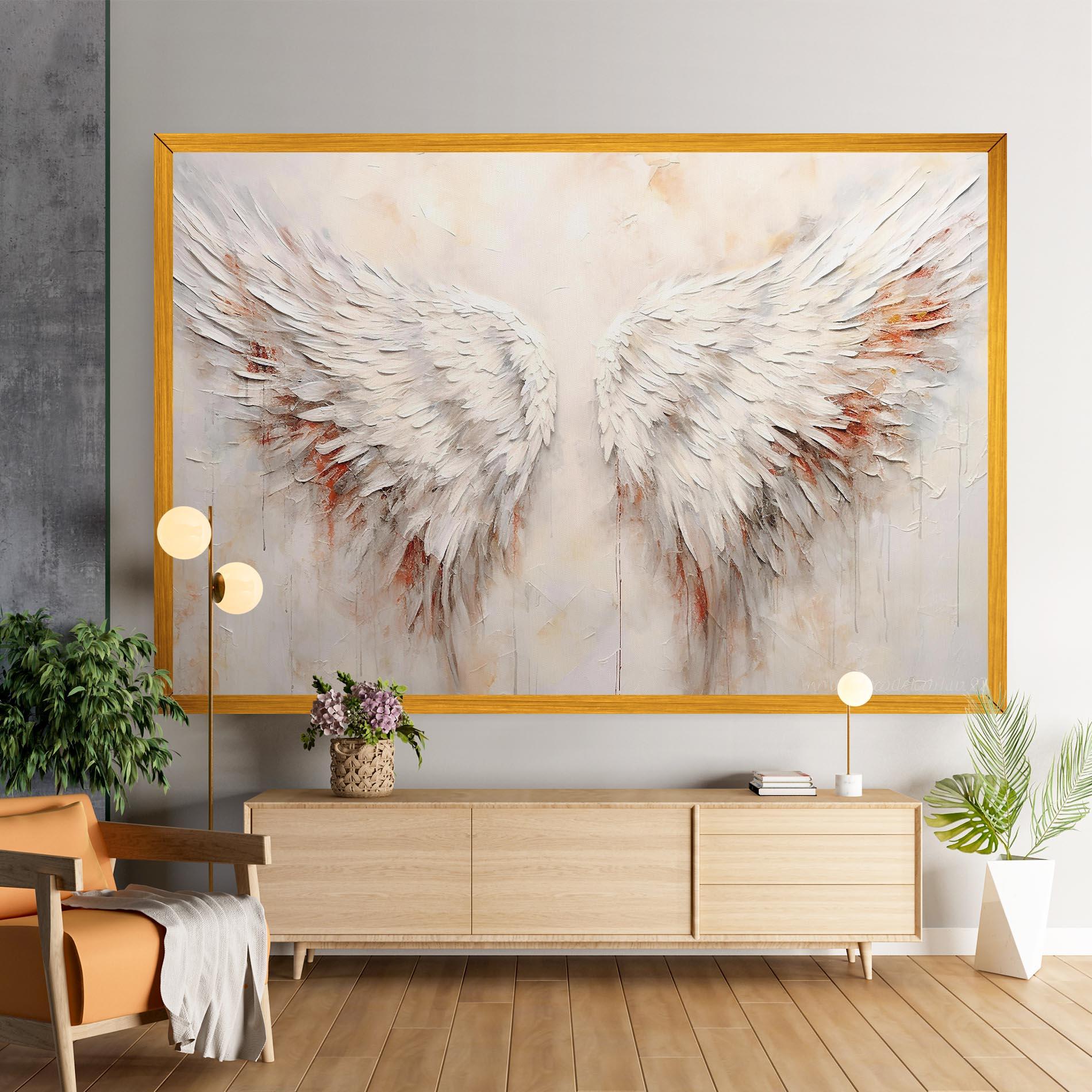 Leinwandbild White Bloody Wings mockup 9