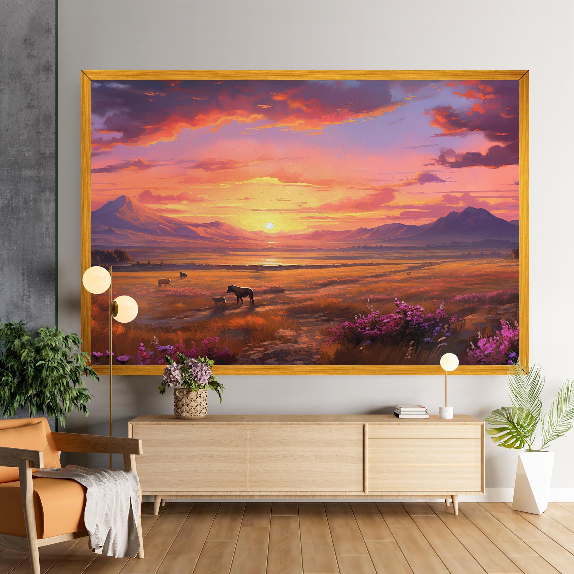 Leinwandbild Wild Horses Art mockup 9