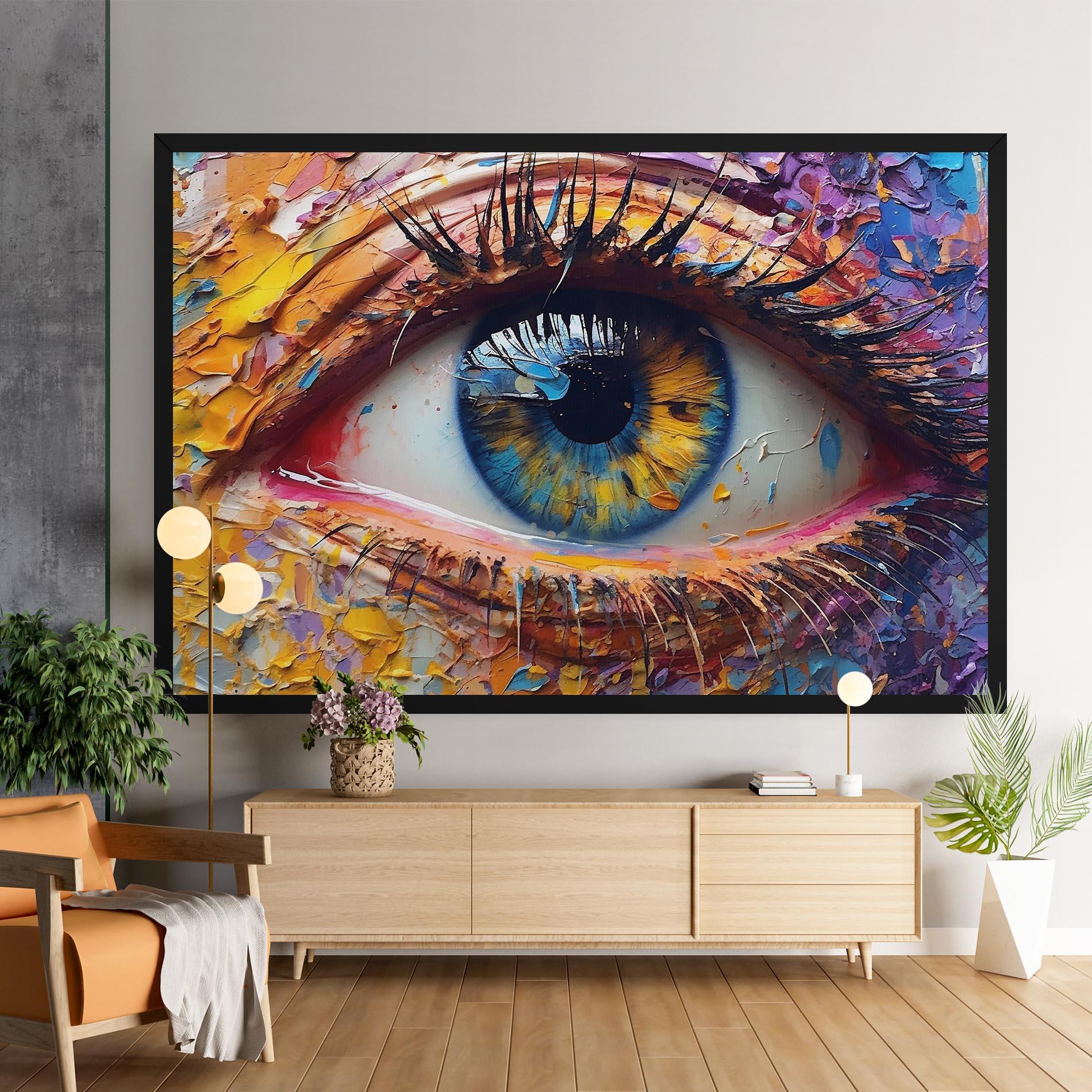 Leinwandbild Blue Eyes Art mockup 9
