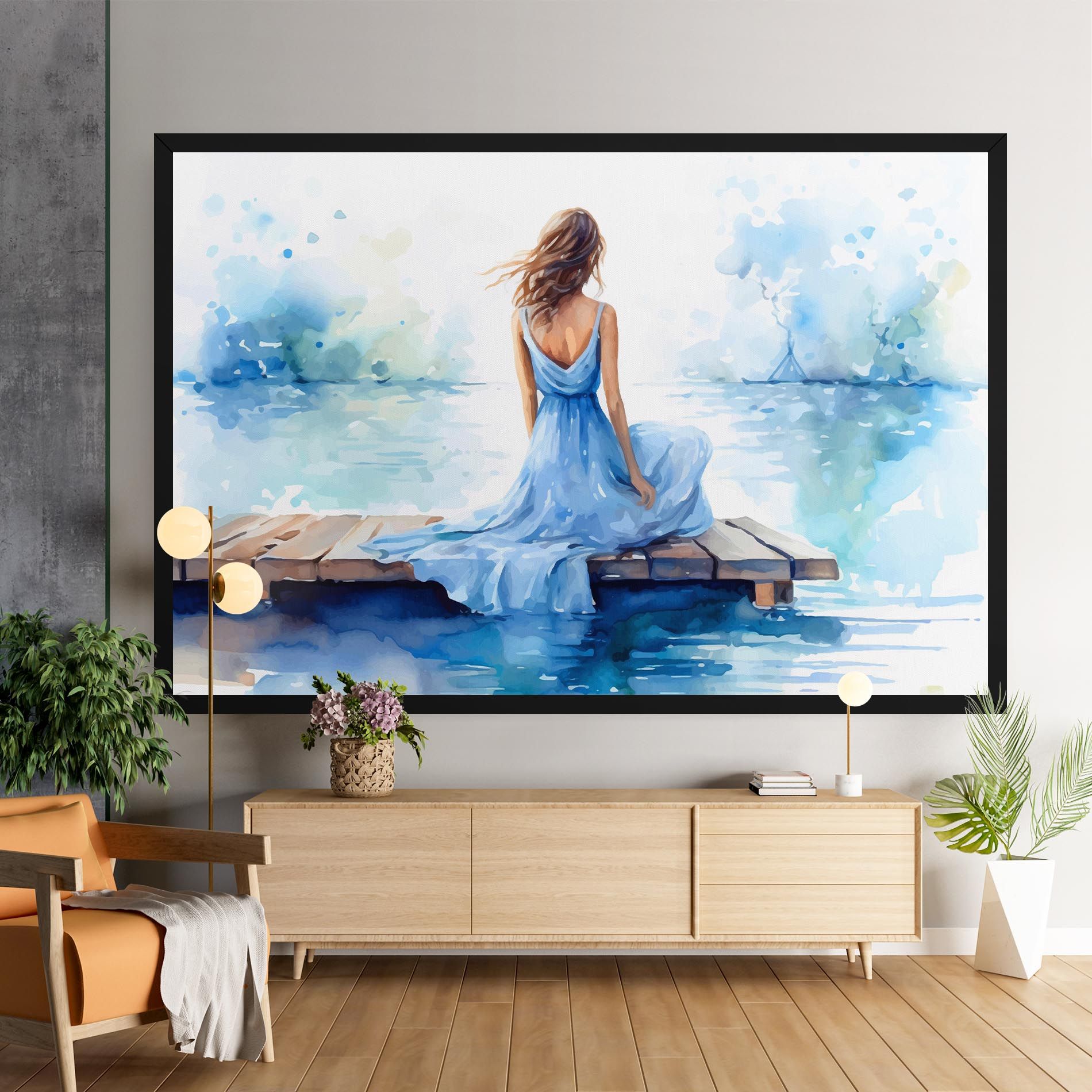 Lake Blue Woman mockup 9