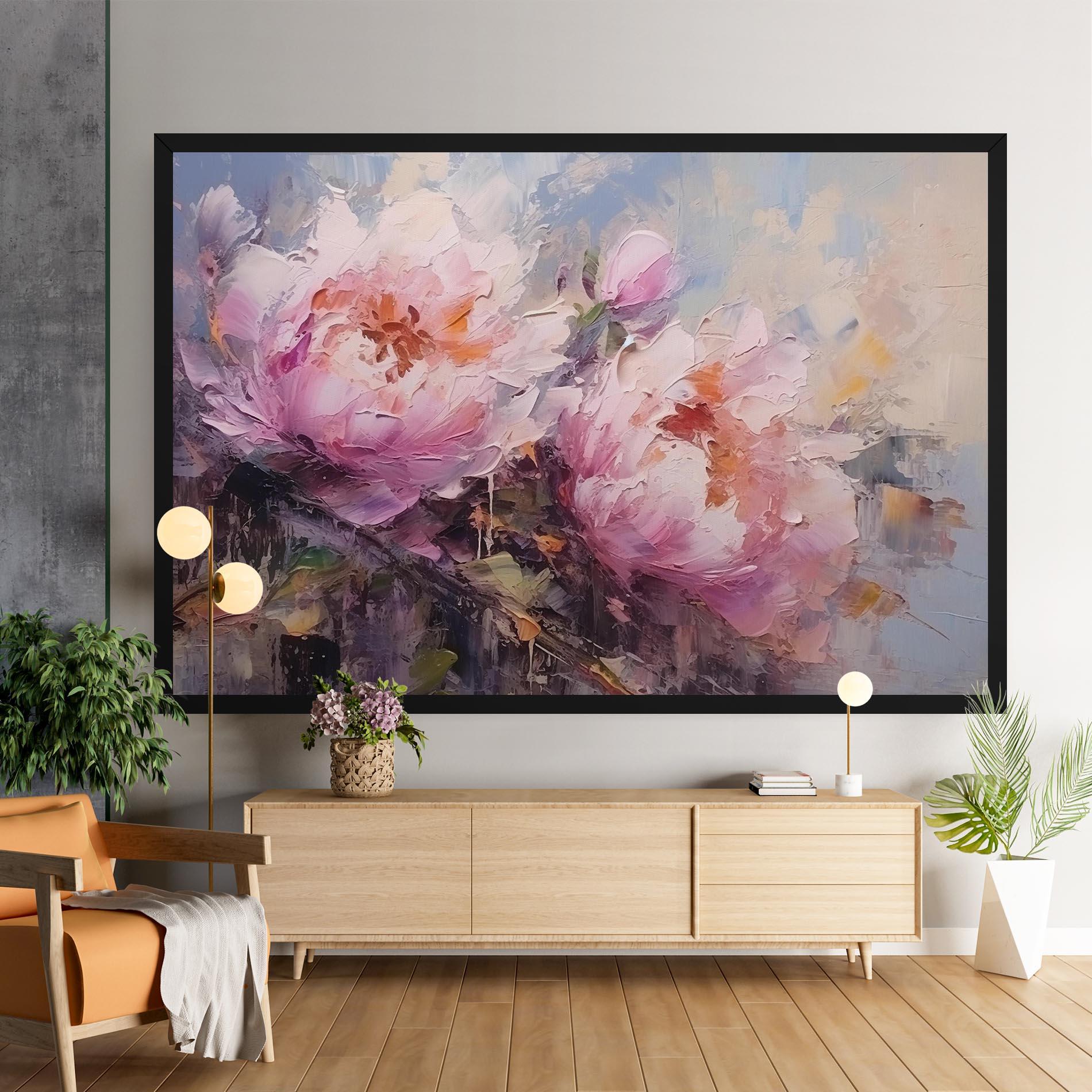 Leinwandbild Peony Art mockup 9