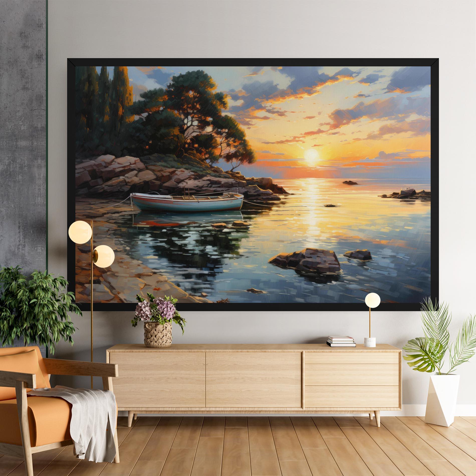 Leinwandbild Sunset Sea Art mockup 9