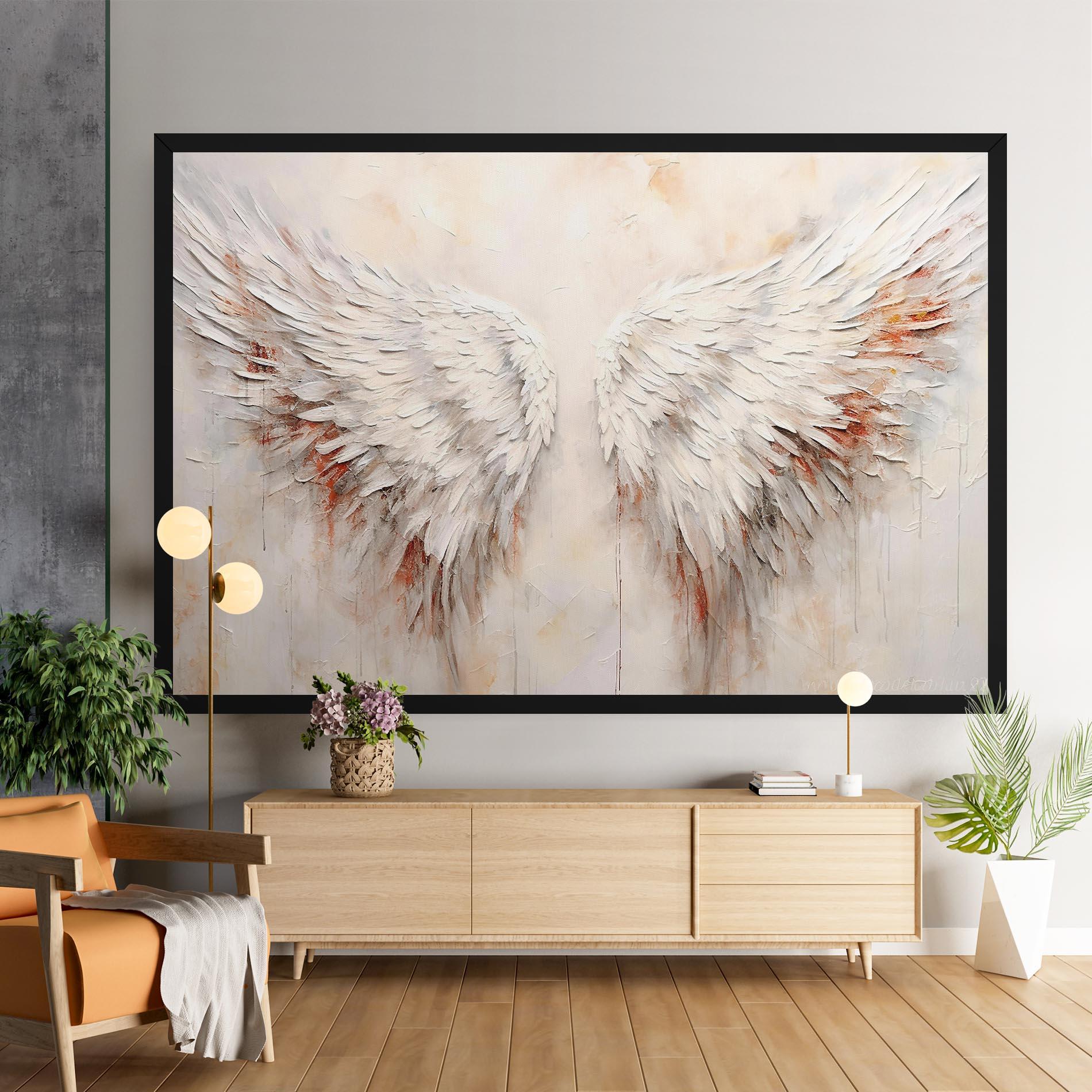 Leinwandbild White Bloody Wings mockup 9