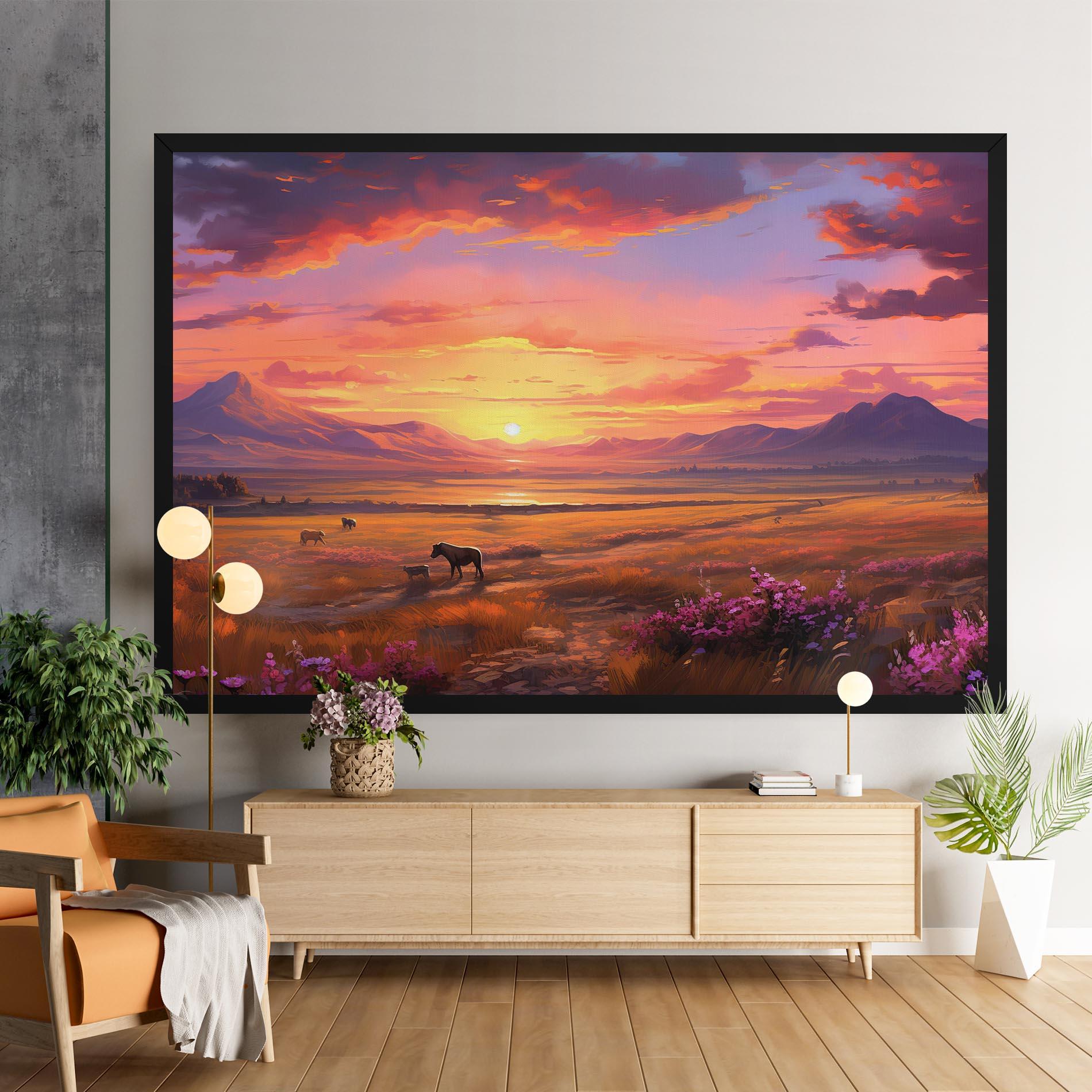 Leinwandbild Wild Horses Art mockup 9