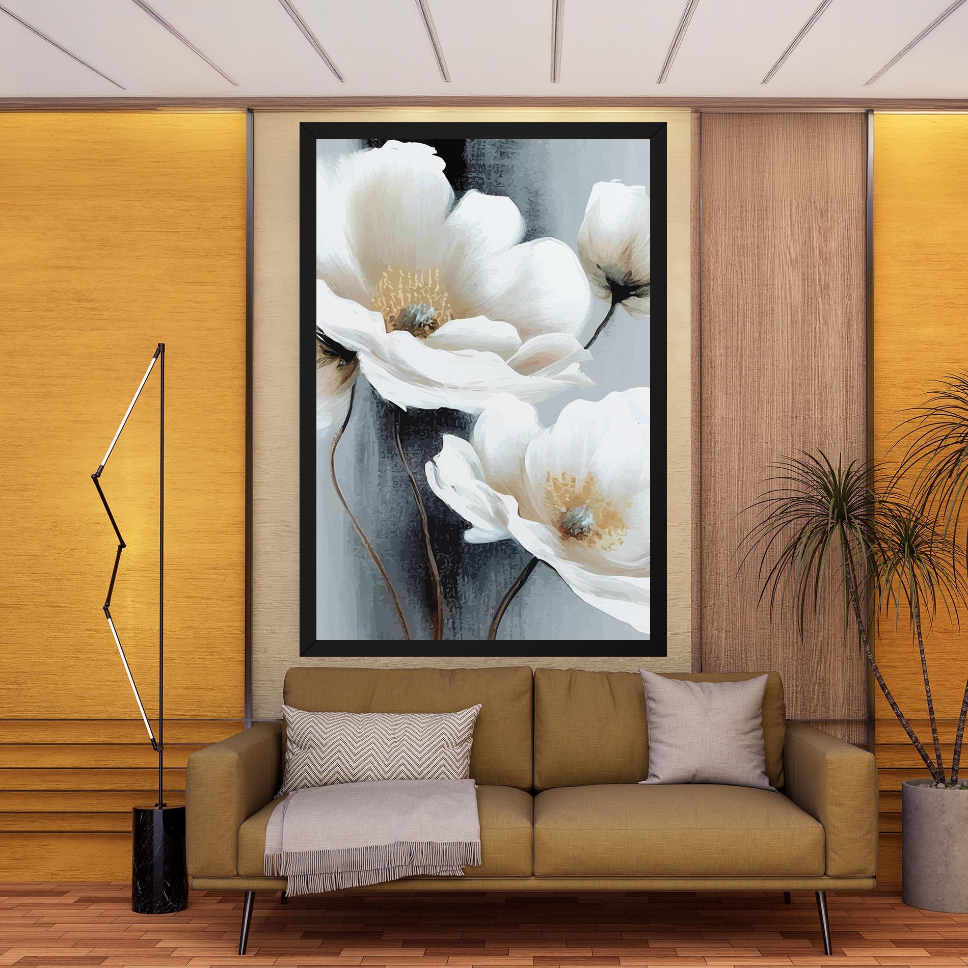 Leinwandbild Paint Texture Flower mockup 9