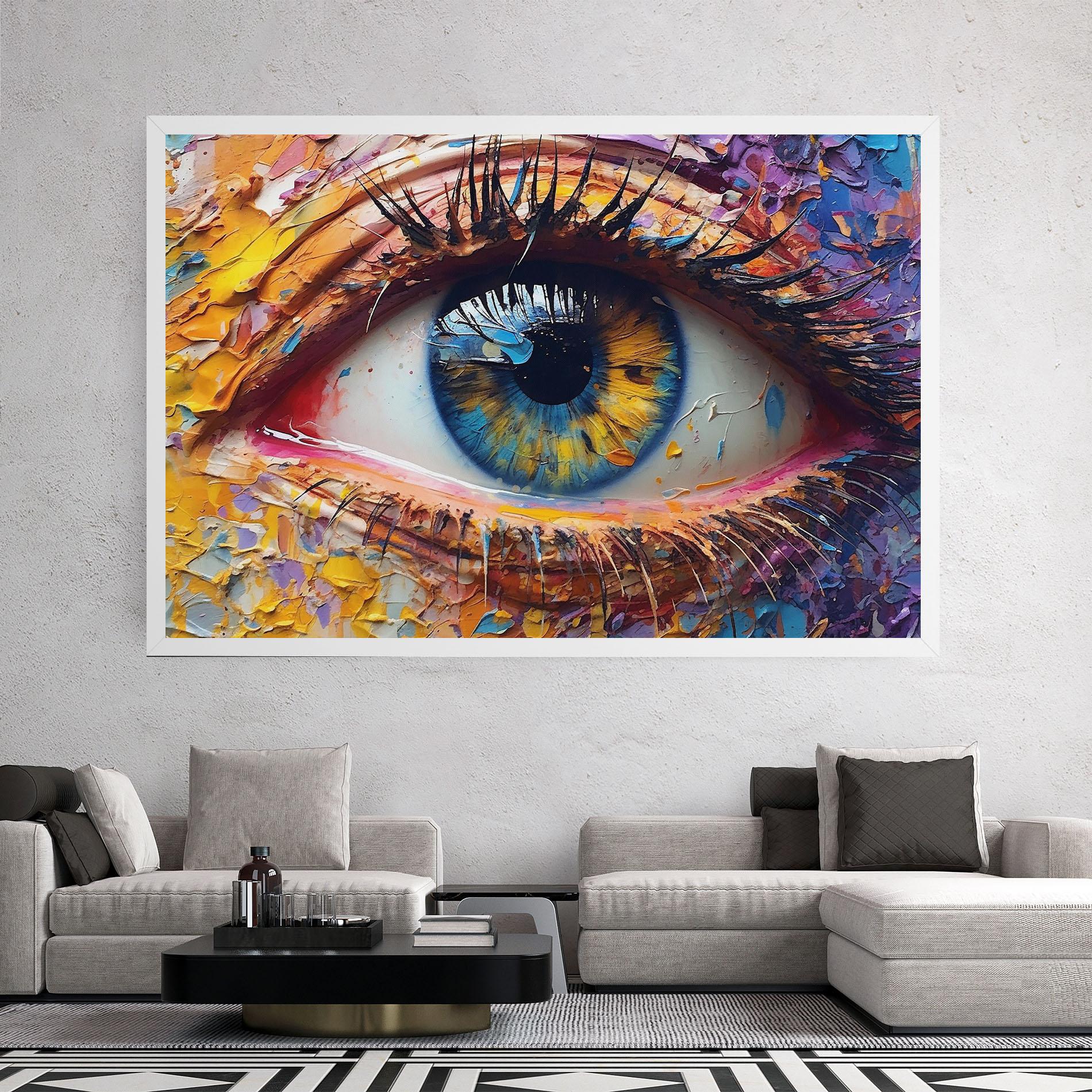 Leinwandbild Blue Eyes Art mockup 2
