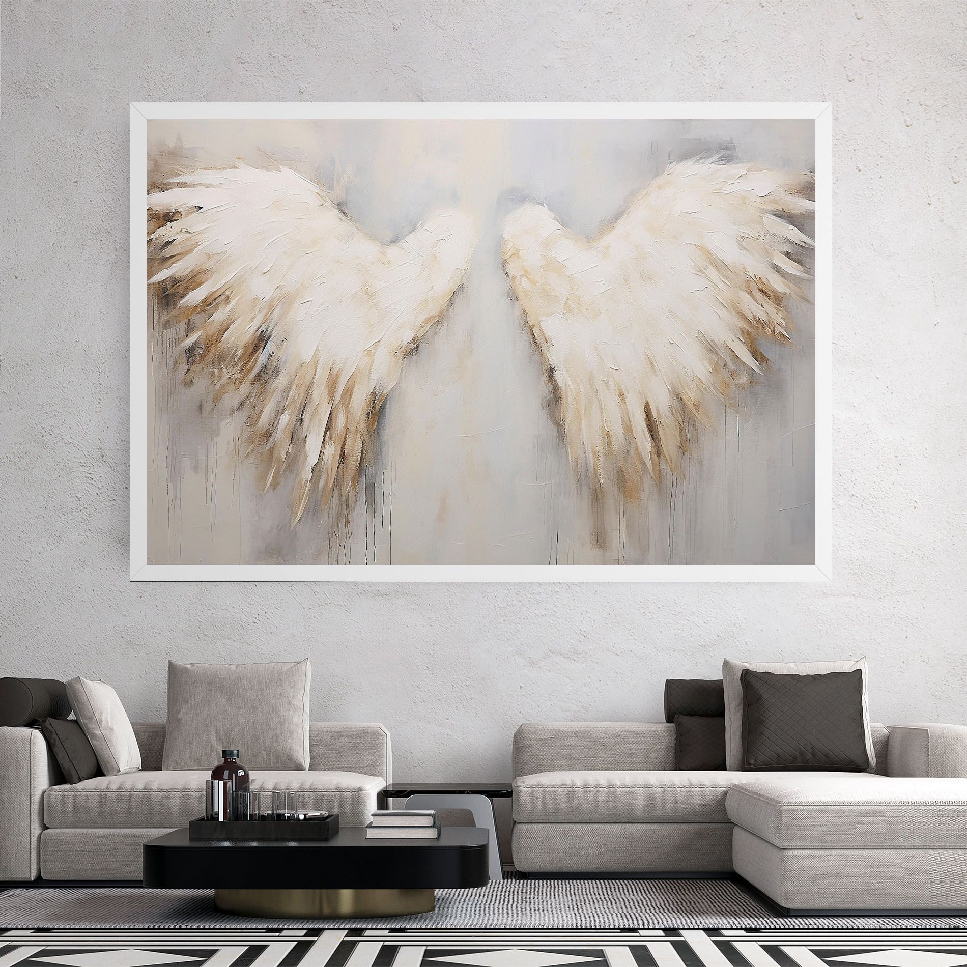 Cream White Wings mockup 2