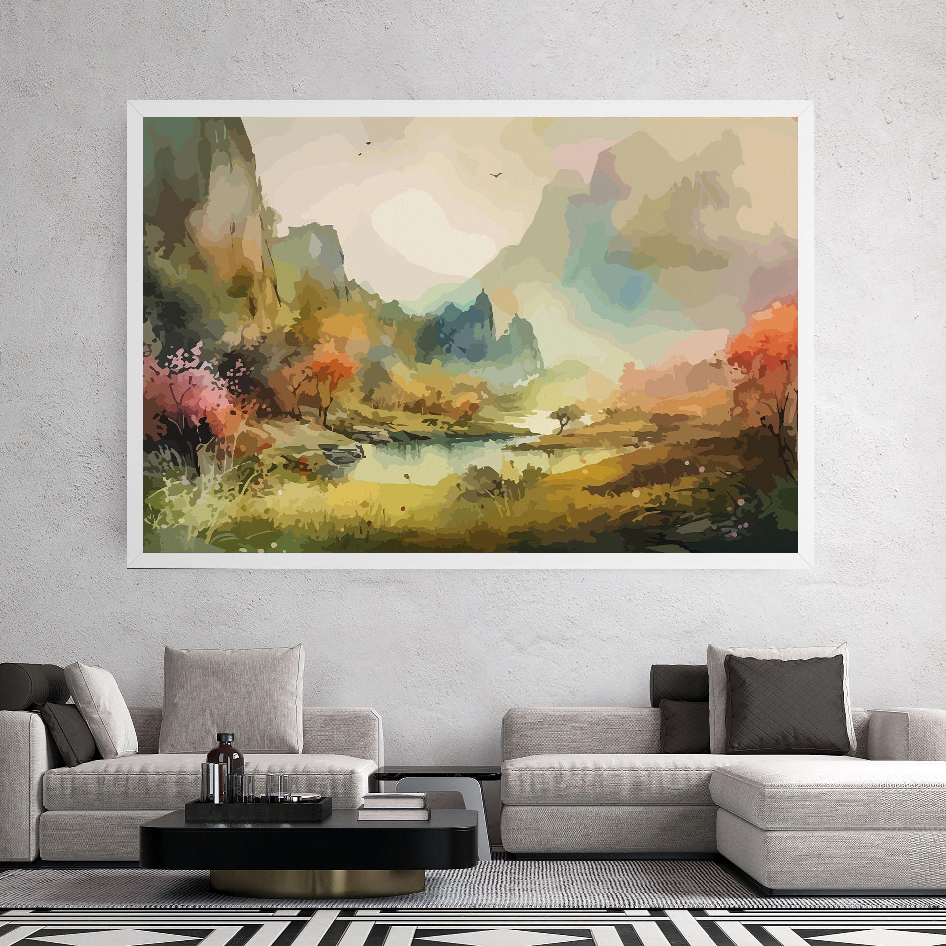 Leinwandbild Nature Painting mockup 2