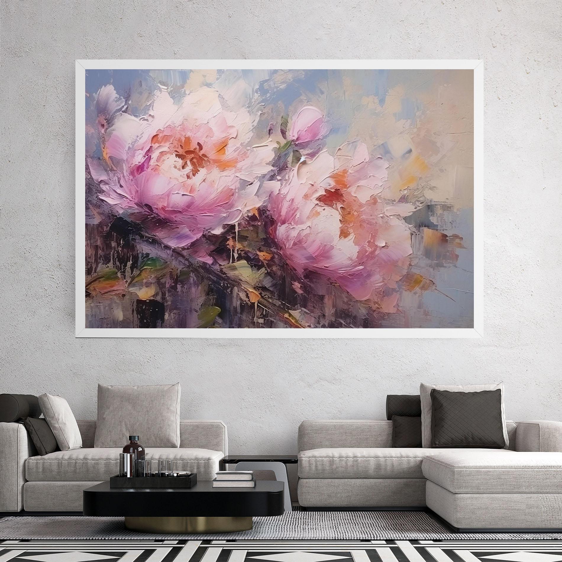 Leinwandbild Peony Art mockup 2