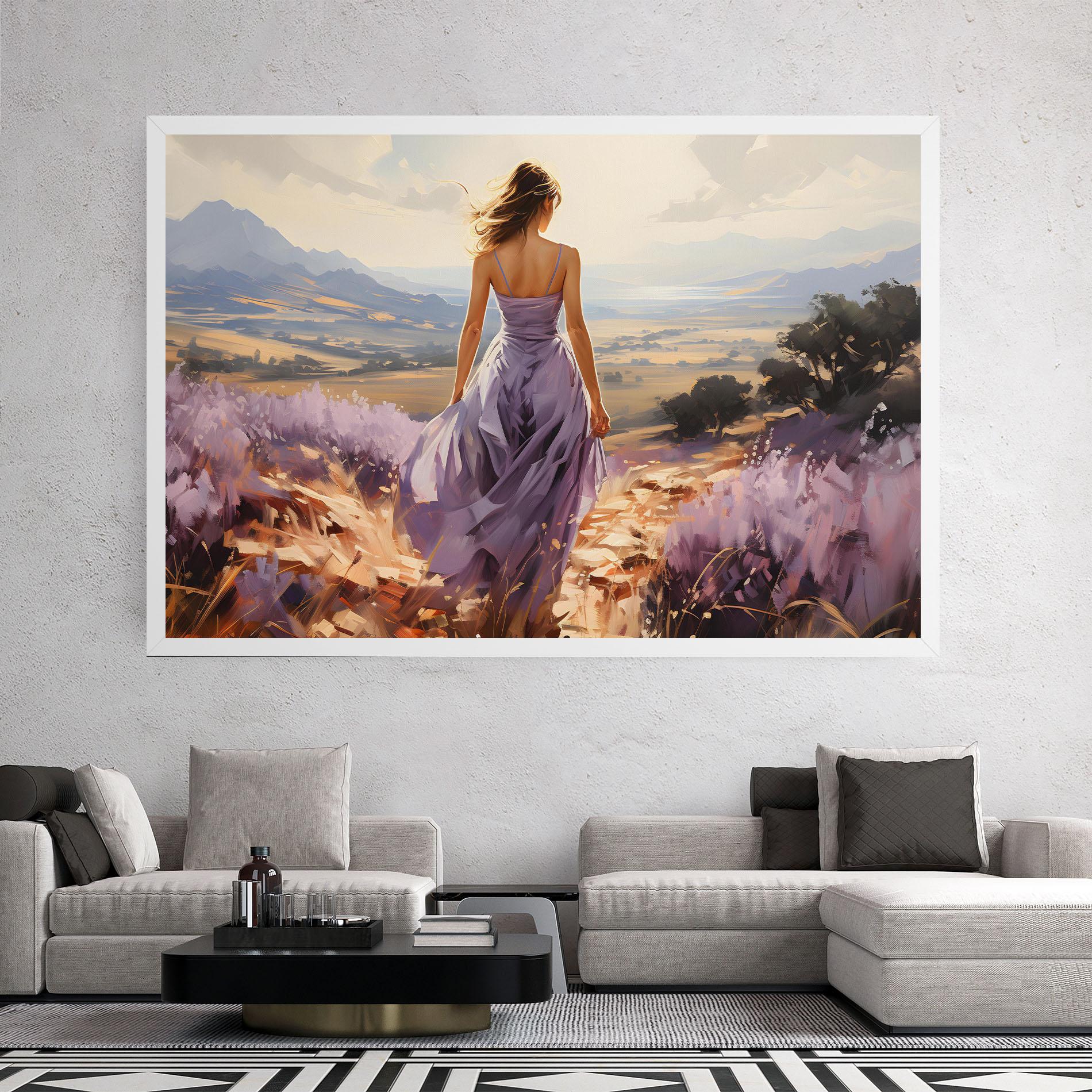 Leinwandbild Purple Dress Woman mockup 2