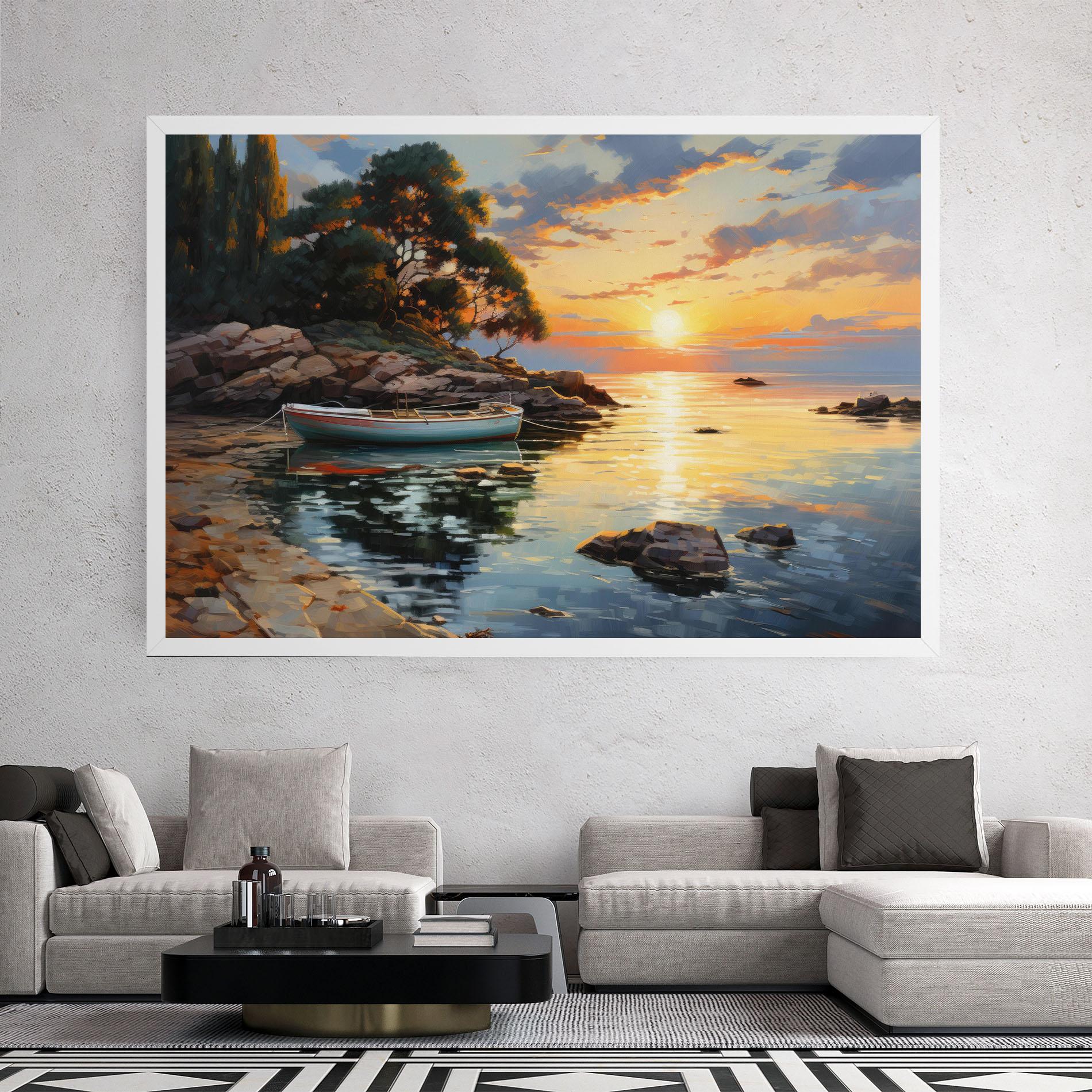 Leinwandbild Sunset Sea Art mockup 2