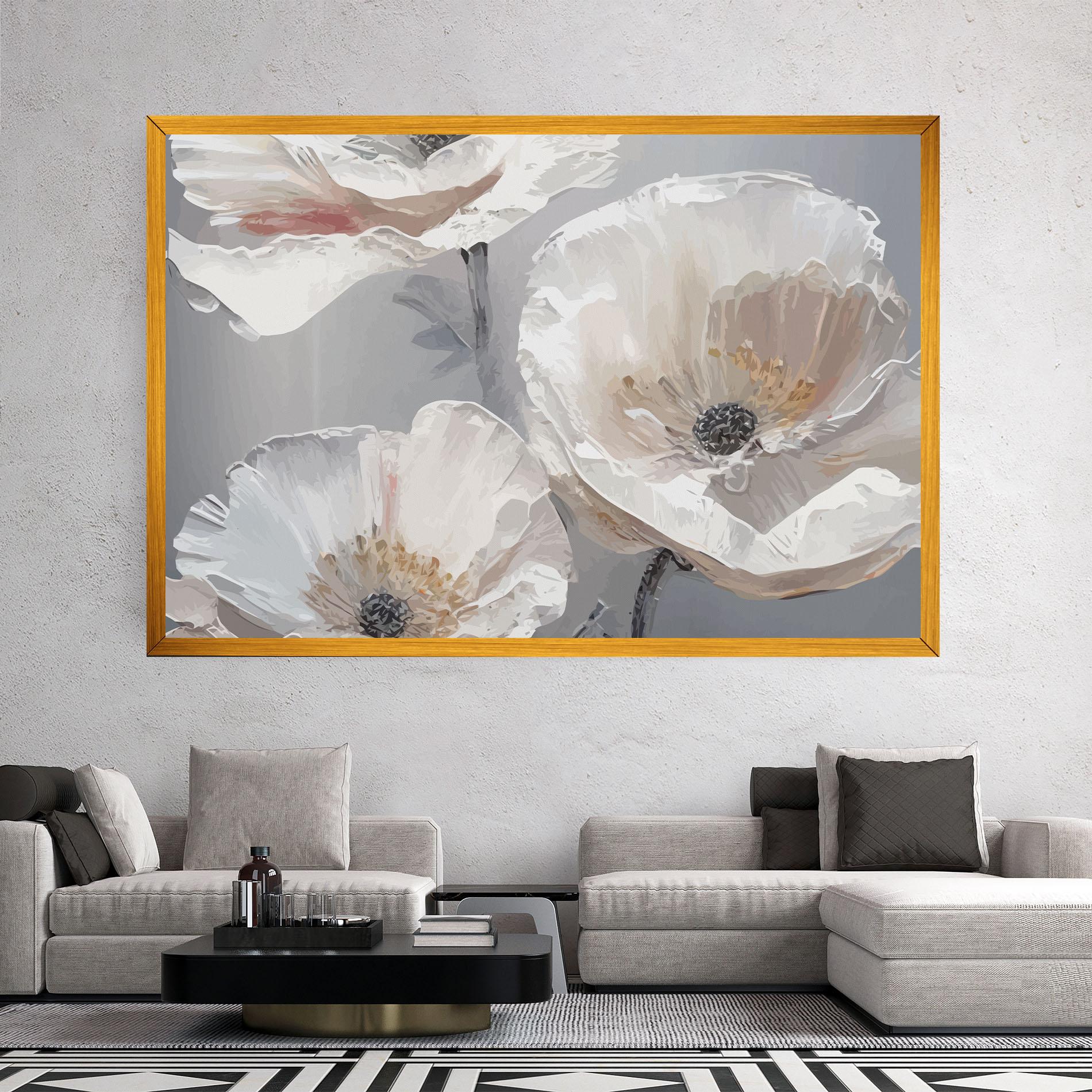 Leinwandbild Cream Mix Flower mockup 2