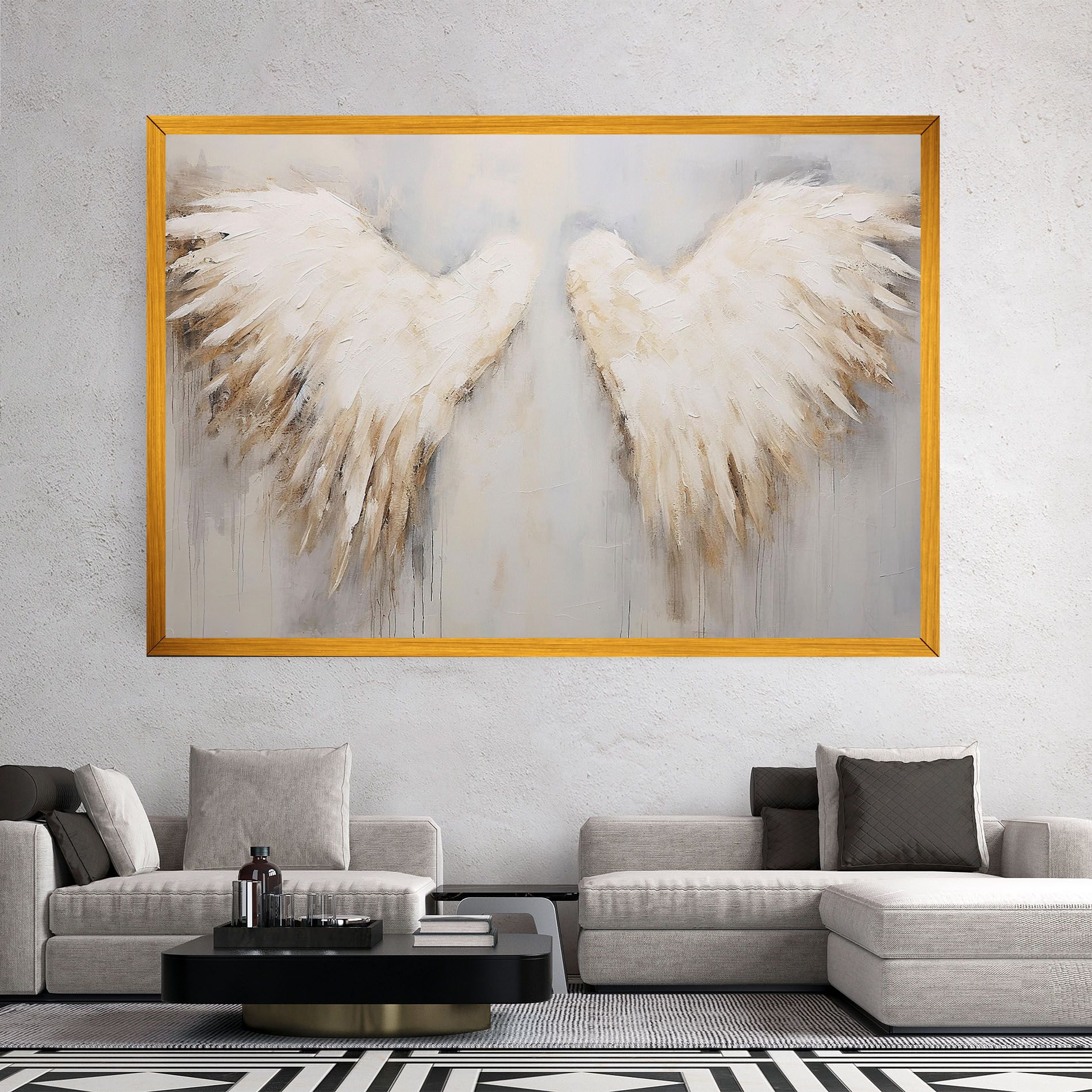 Cream White Wings mockup 2