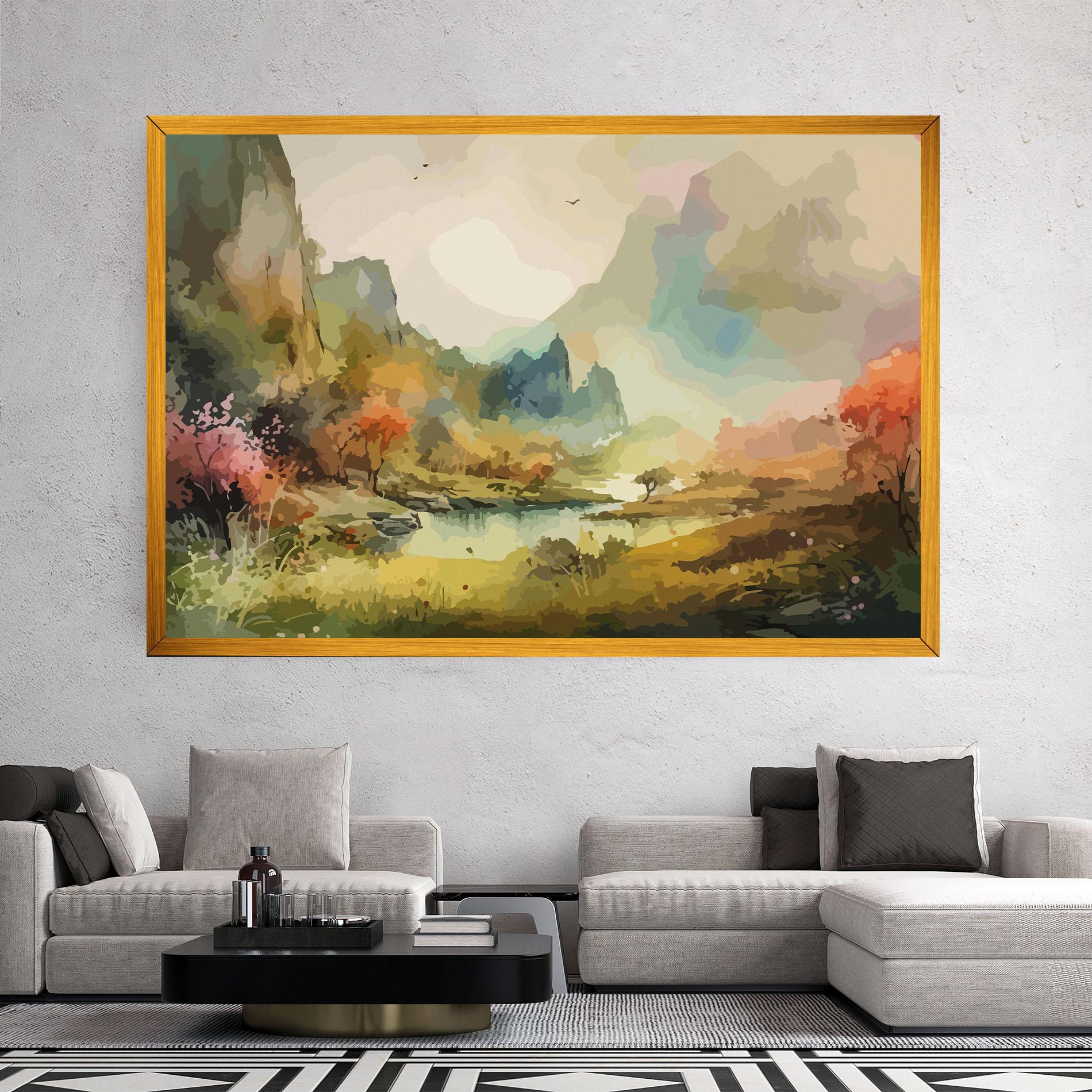 Leinwandbild Nature Painting mockup 2