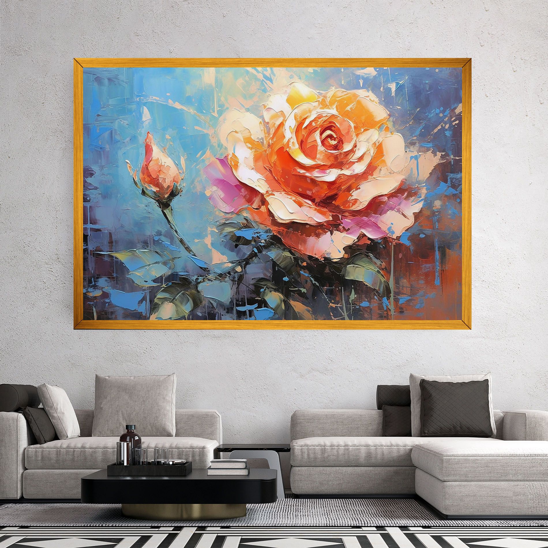 Pretty Pink Rose Art mockup 2