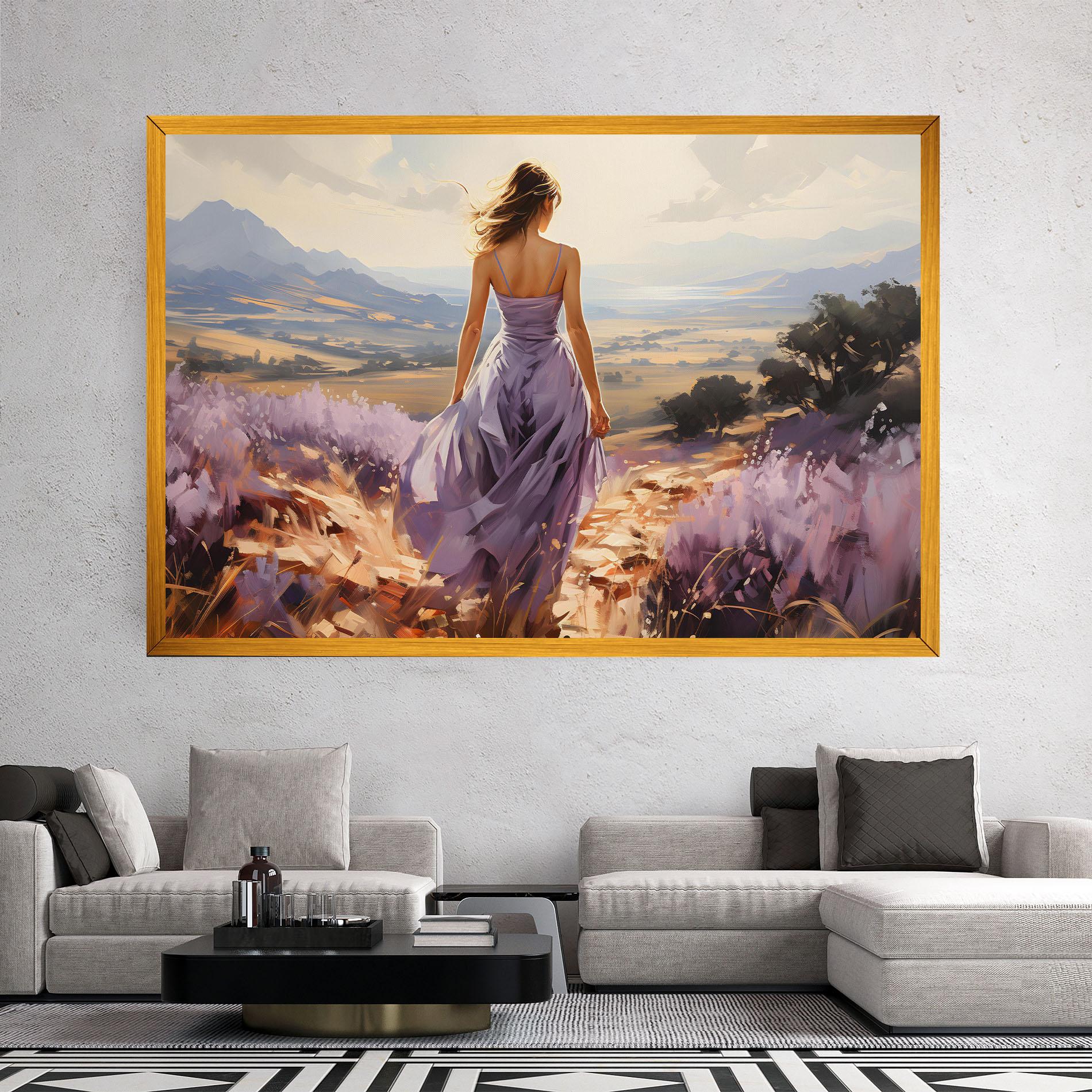 Leinwandbild Purple Dress Woman mockup 2