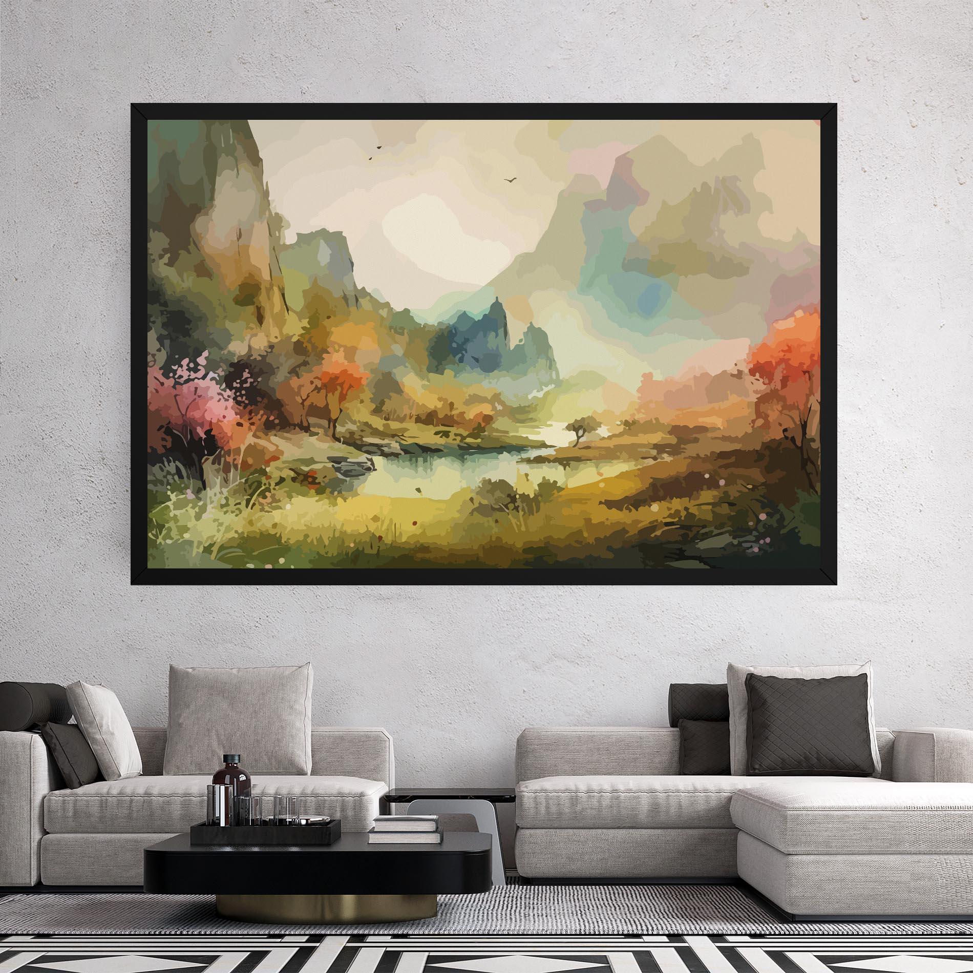 Leinwandbild Nature Painting mockup 2